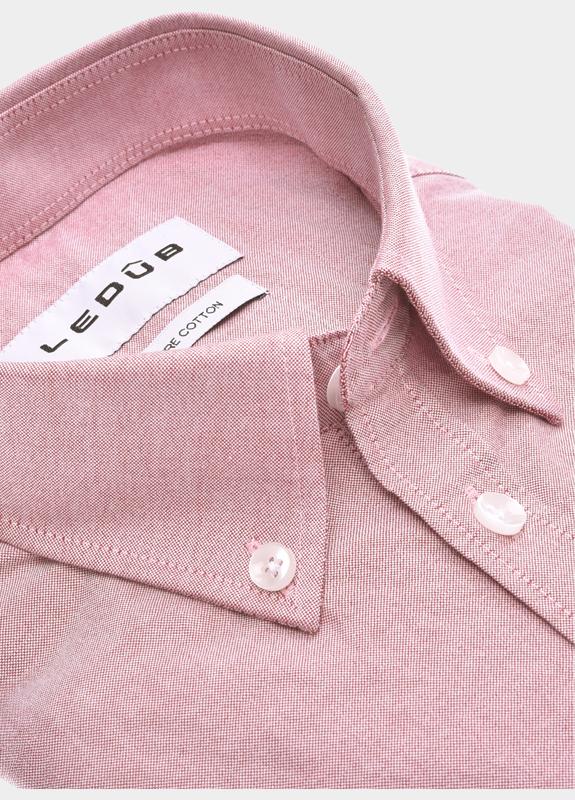 Ledub Business hemd lange mouw Rood  0702116/480-000-000