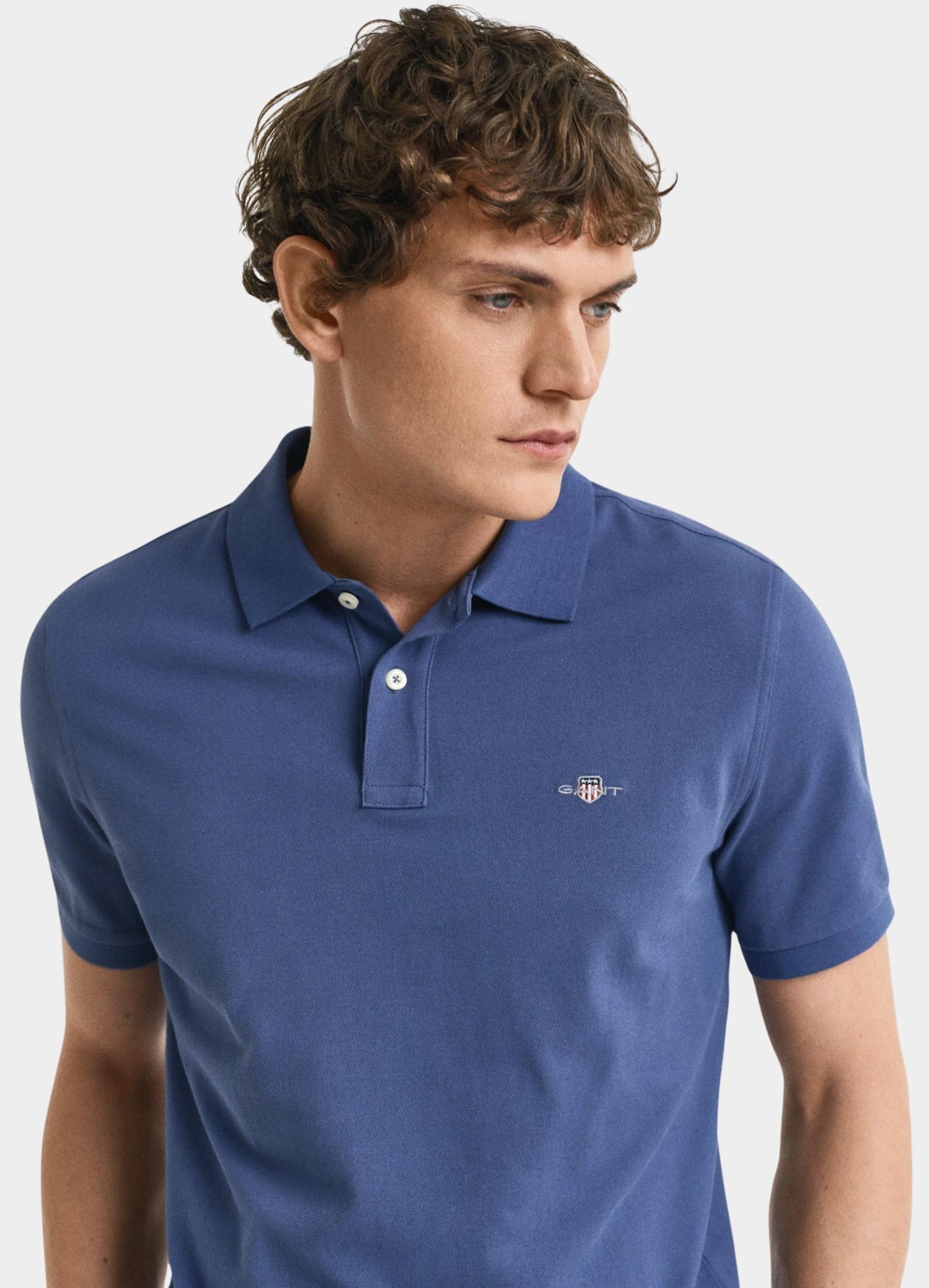 Gant Polo korte mouw Blauw REG SHIELD SS PIQUE POLO 2210/401