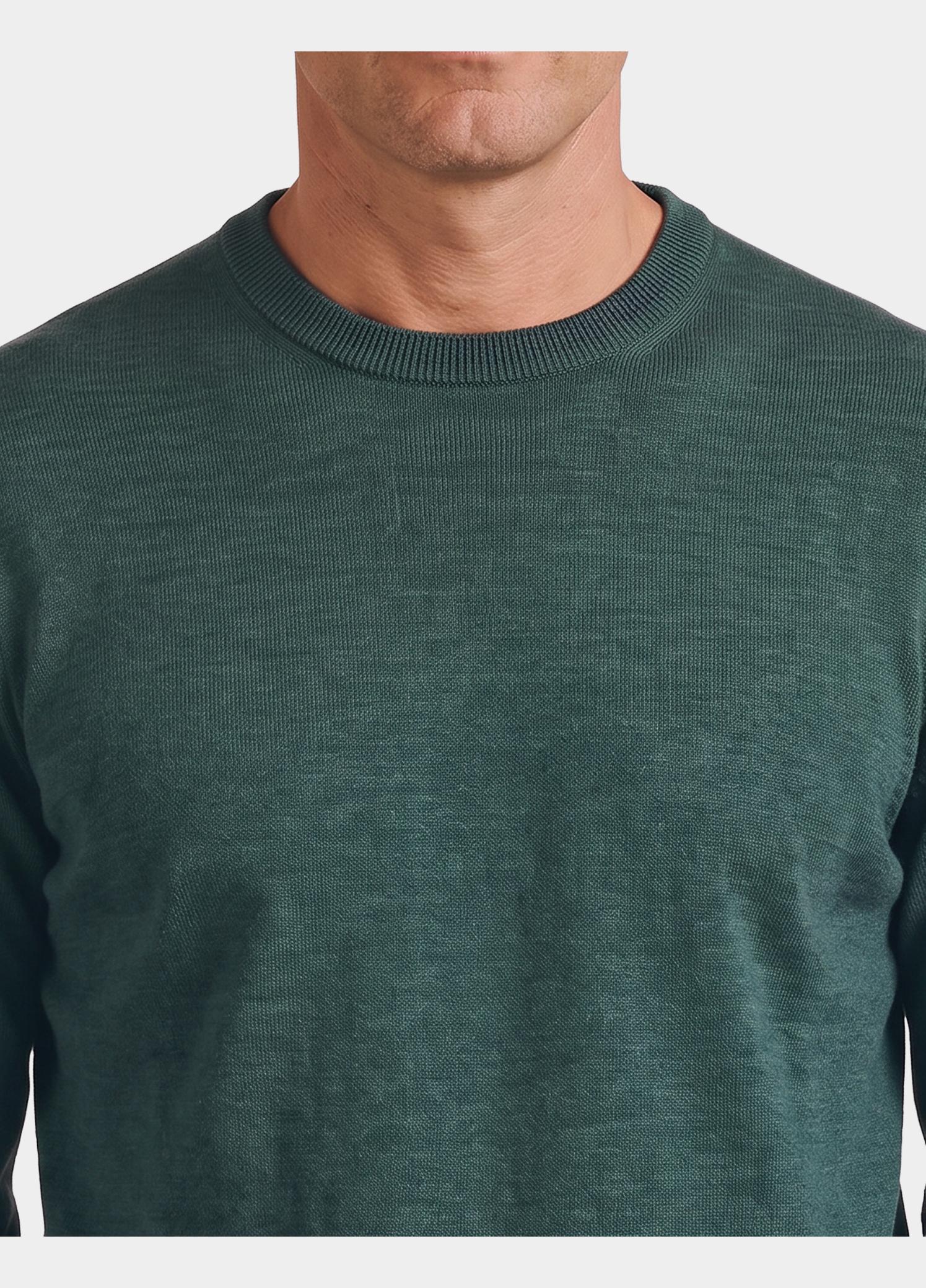 Bos Pullover heren Groen O-hals 262/8142 - D.Green
