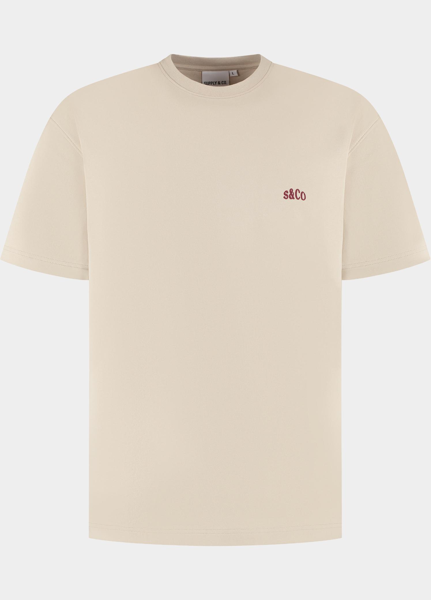 Supply & Co. T-shirt heren Beige Warren T-shirt With Backprint SCO26318WA02/2501