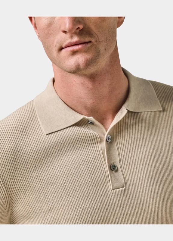 Profuomo Polo lange mouw Beige  PPWJ10003/D