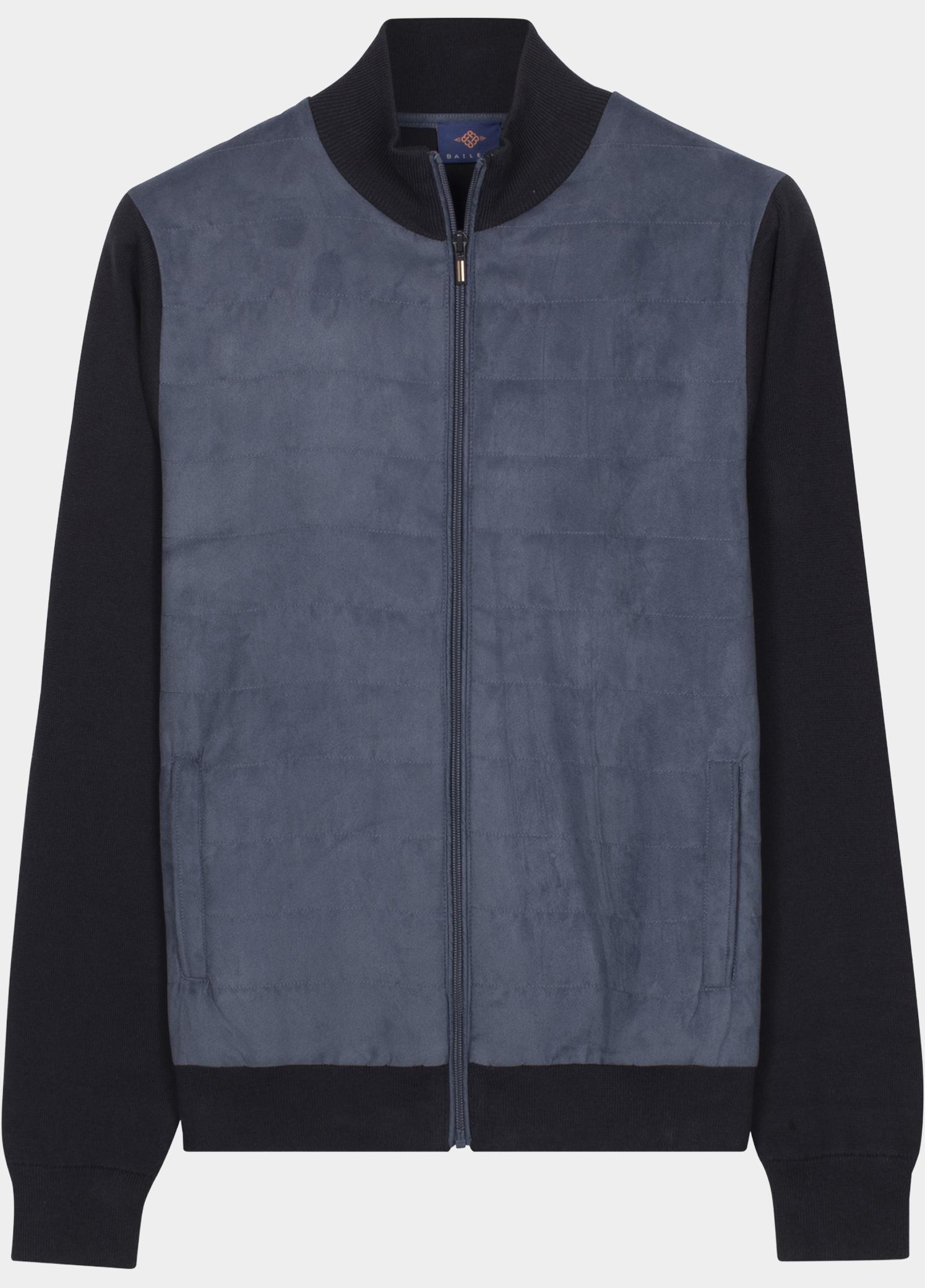 Baileys Vest heren Blauw Cardigan Zip  Milano knit 612015/67