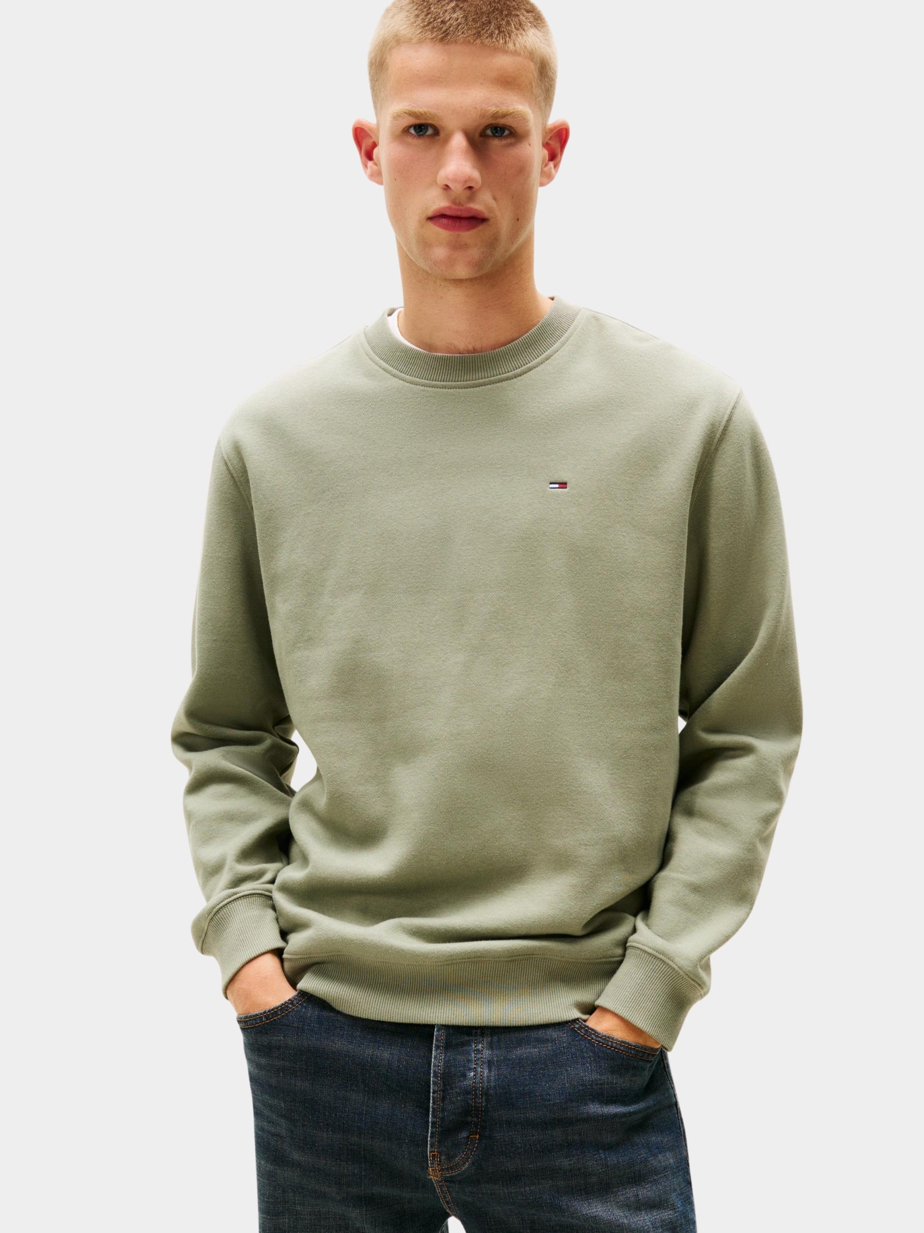 Tommy Jeans Pullover Groen TJM REG S FLAG CREW EXT DM0DM20741/M1L