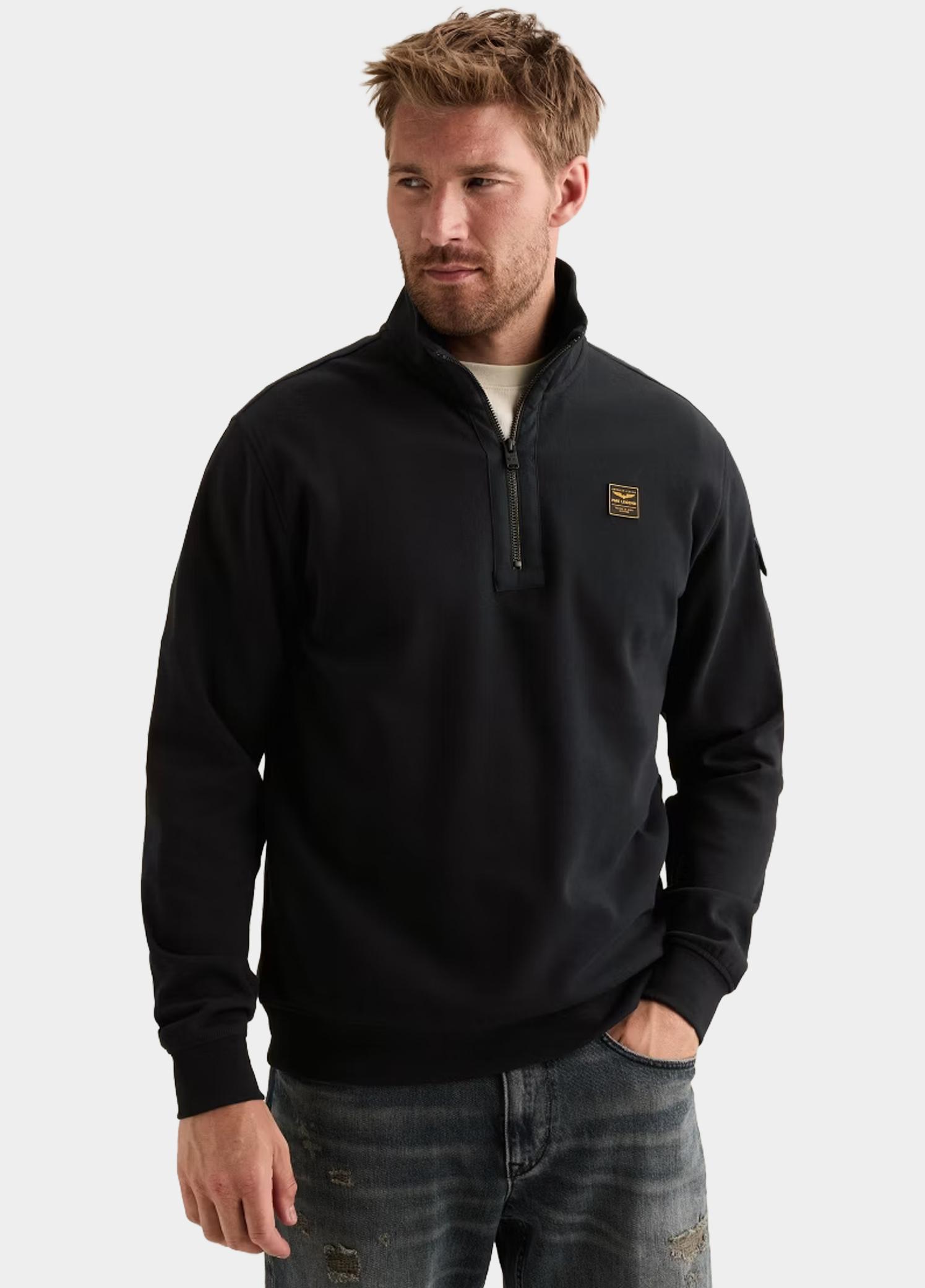 PME Legend Half Zip Blauw Half zip collar interlock jer PSW2608423/5281
