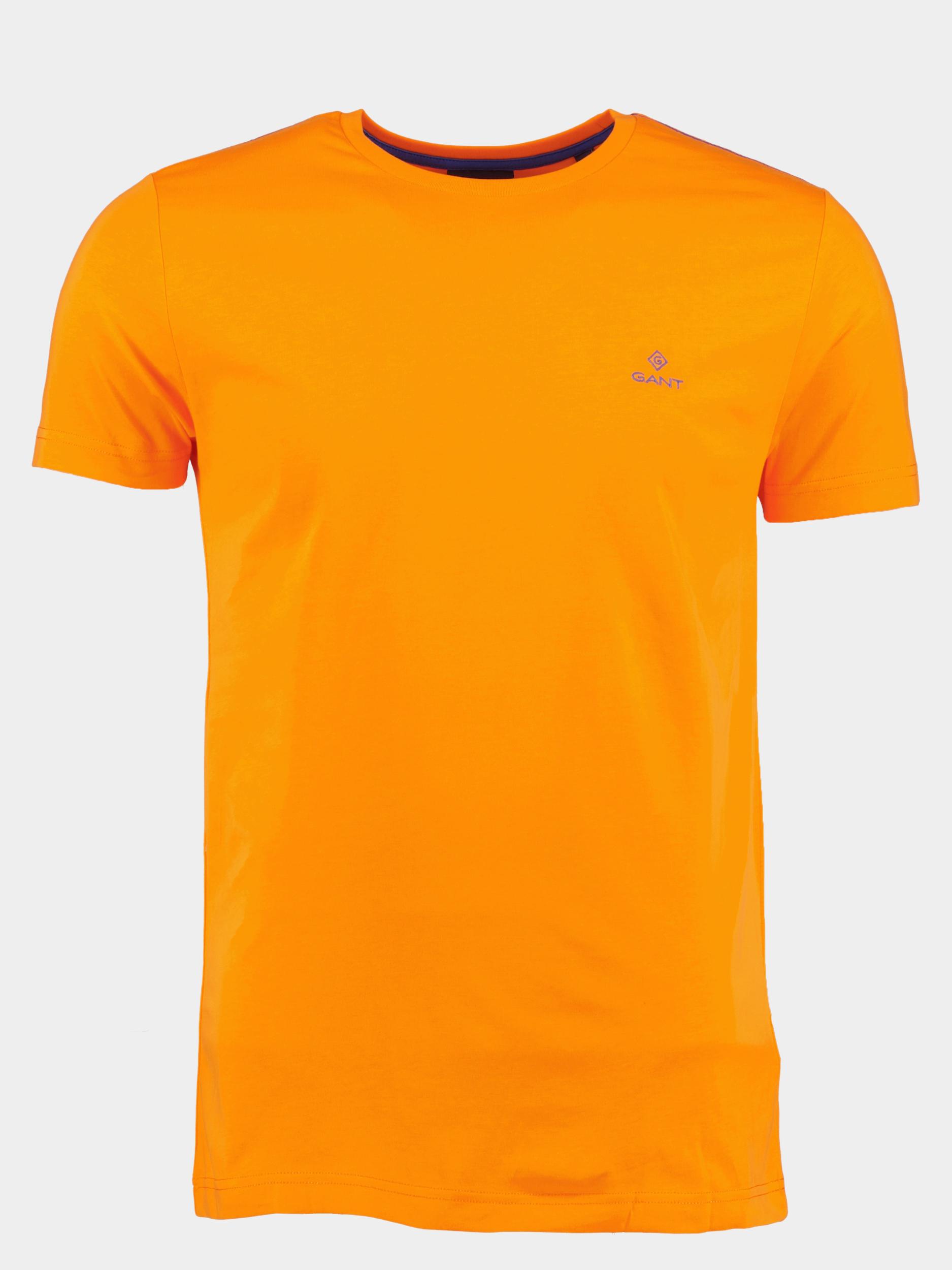 Gant T-shirt korte mouw Oranje Contrast Logo SS T-shirt 2053004/804