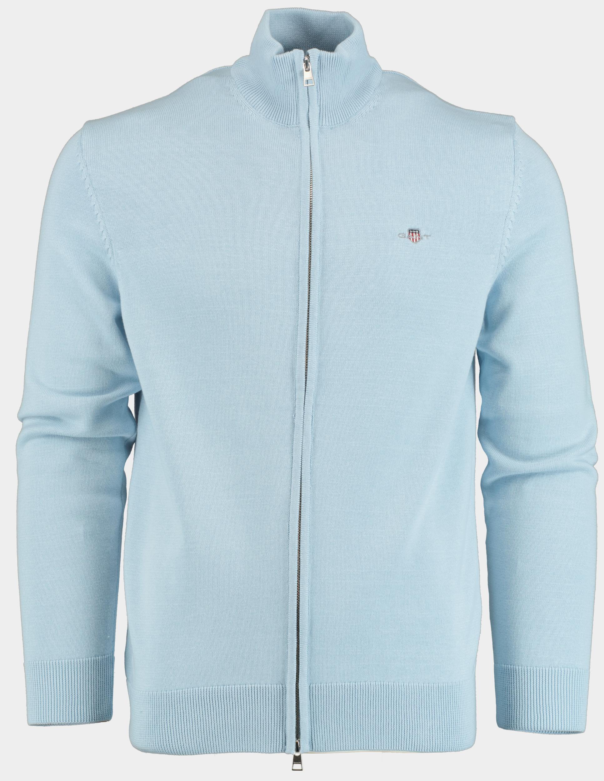 Gant Vest Blauw CASUAL COTTON ZIP CARDIGAN 8030164/457