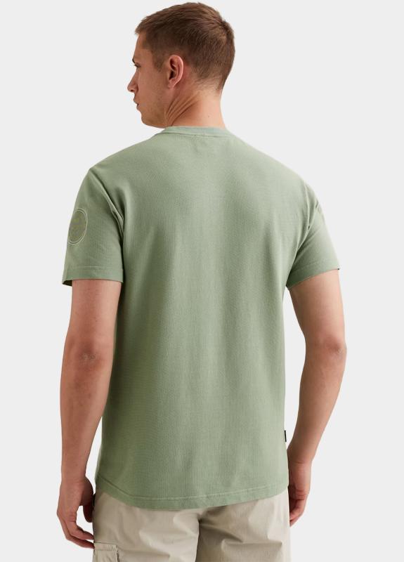 PME Legend T-shirt korte mouw Groen Short sleeve r-neck flat waff PTSS2604576/6123