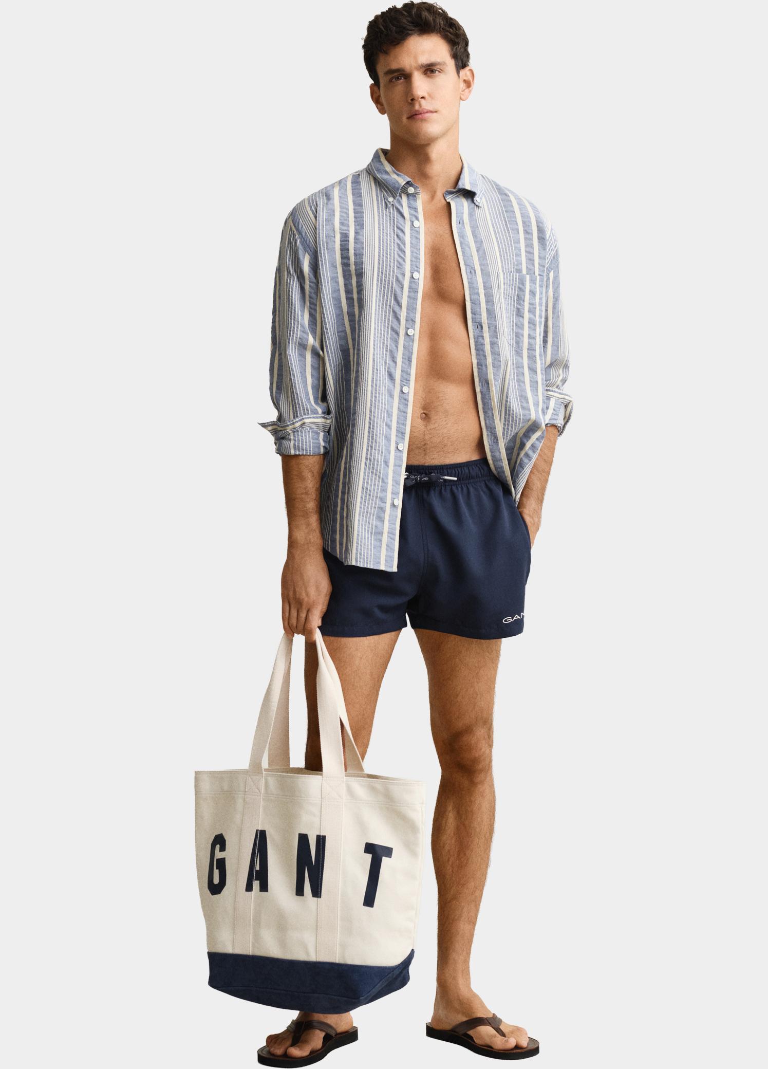 Gant Zwembroek Blauw Sneldrogende zwemshort met lo 920006500/410