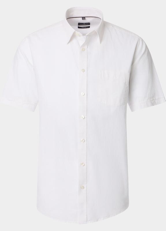 Casamoda Casual hemd korte mouw Wit Kent Casual Fit 1/2Arm 126130311/000