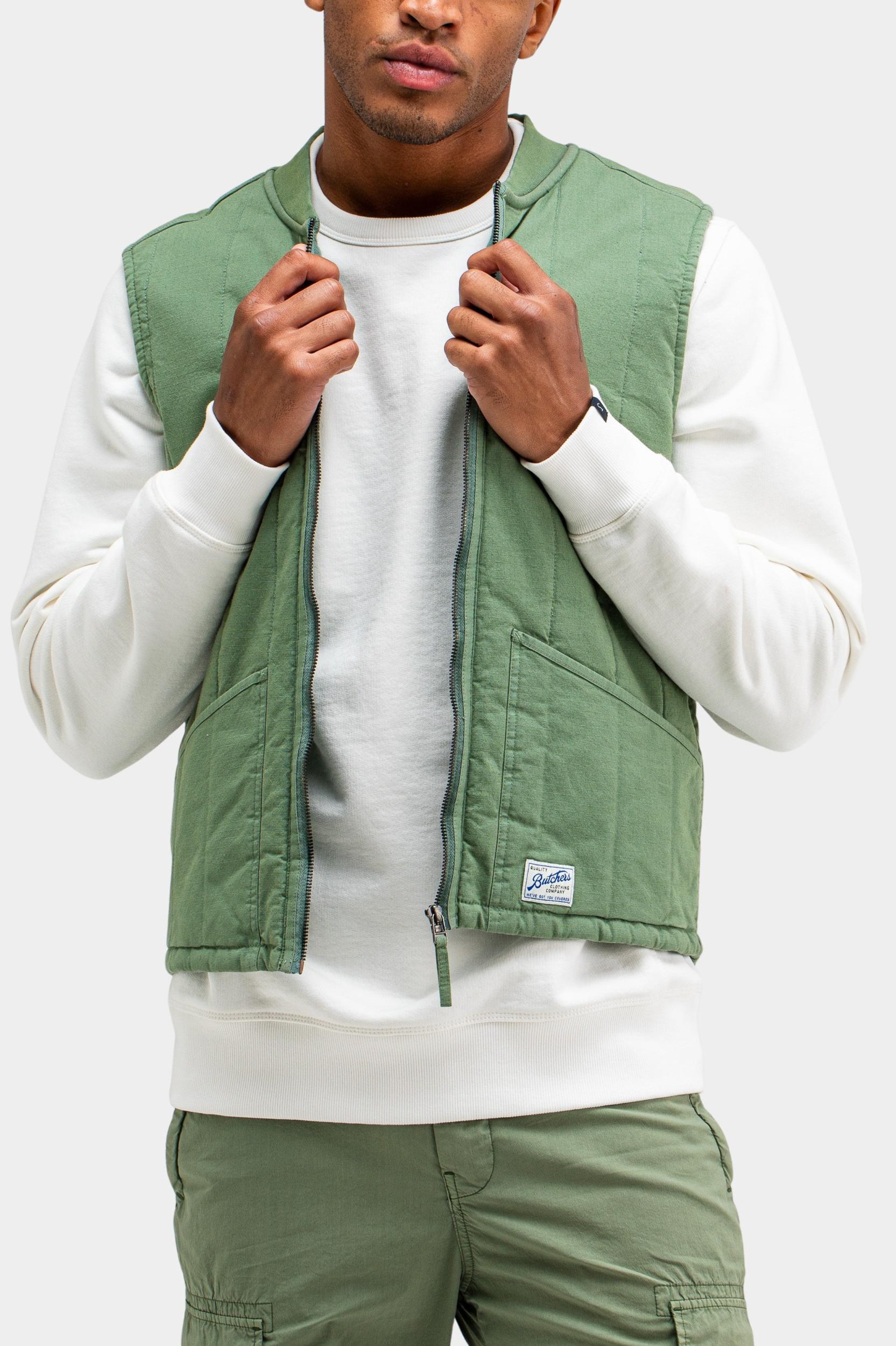 Butcher of Blue Bodywarmer Groen Hunt Summer Vest M2517005/792
