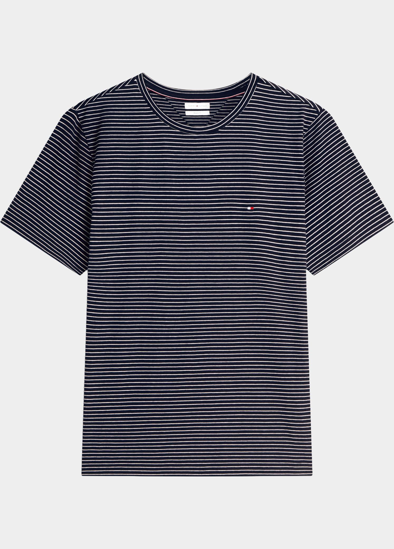 Tommy Hilfiger T-shirt heren Blauw ESS Seasonal Reg Fit Stripe Te MW0MW40923/0A7