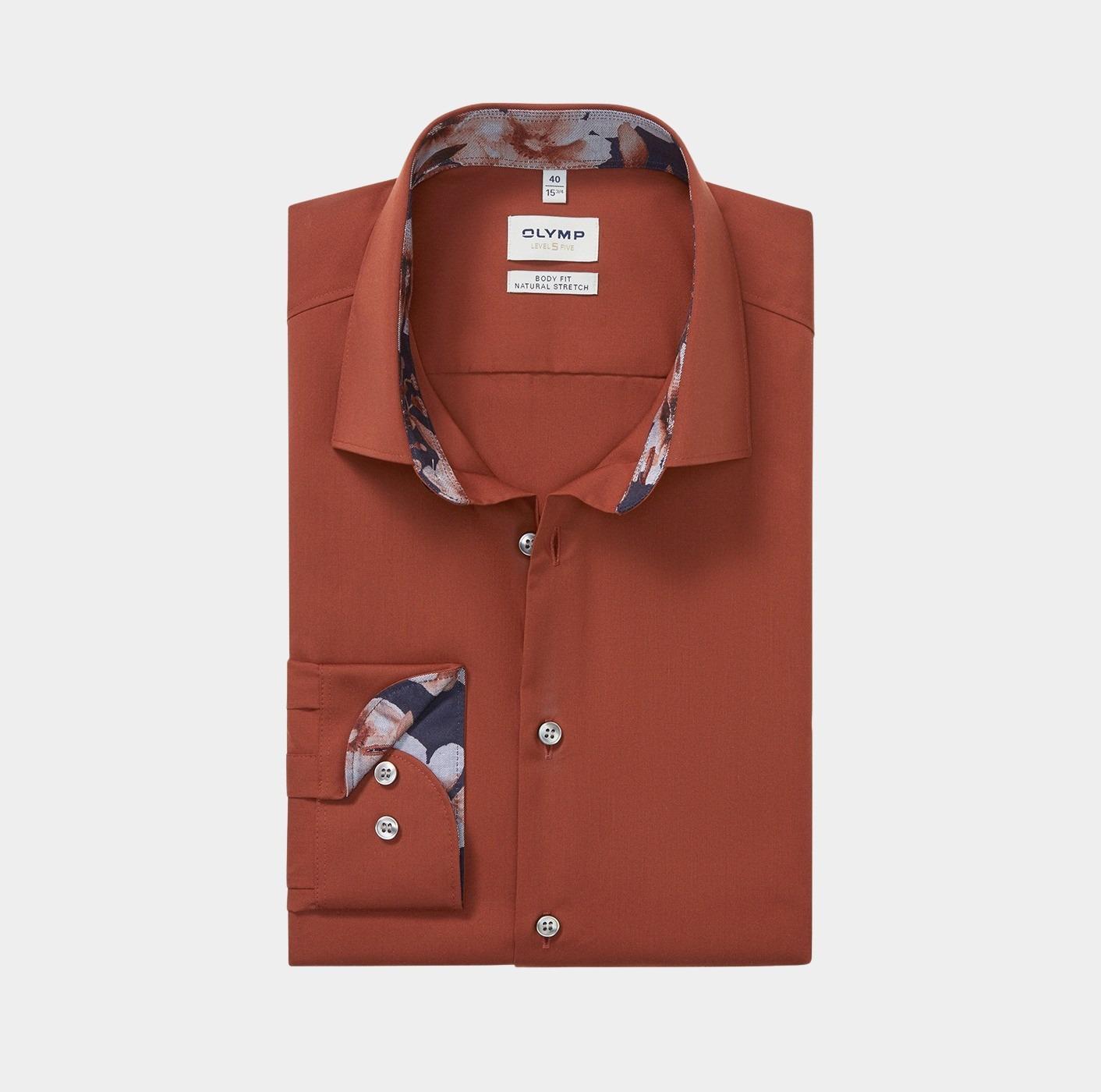 Olymp Business hemd lange mouw Rood Level 5 219484/36