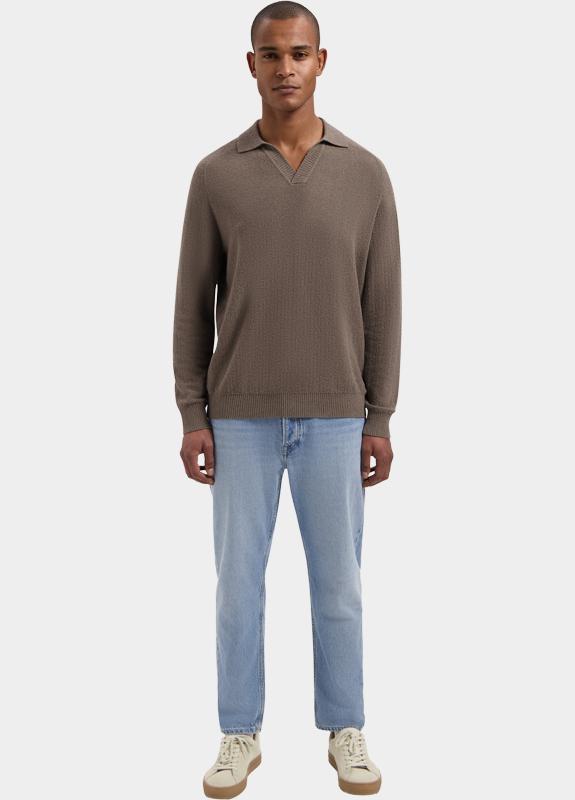 Dstrezzed Polo lange mouwen heren Grijs DS_Luke Polo 406006/216