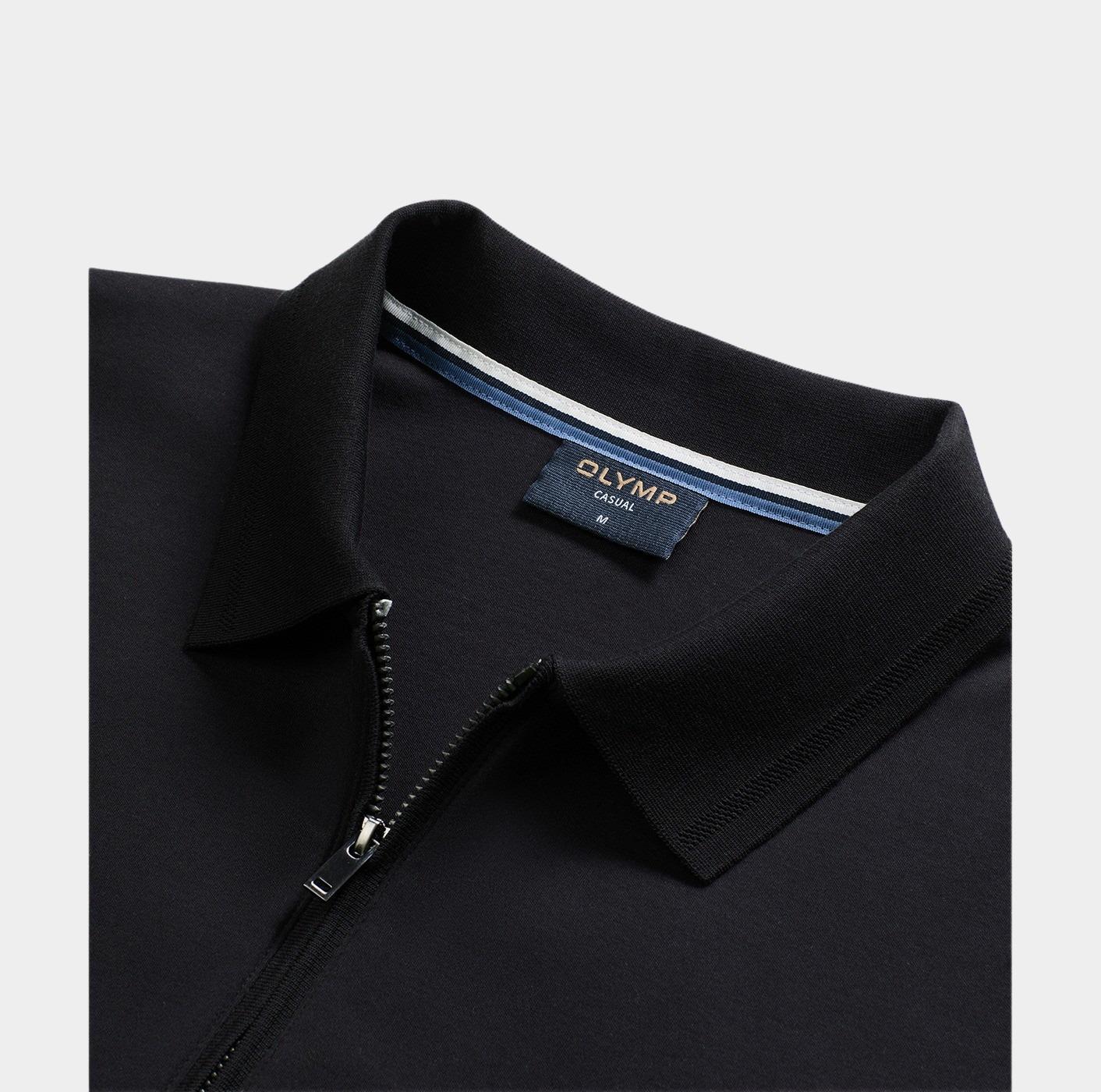 Olymp Polo lange mouw Zwart  543084/68