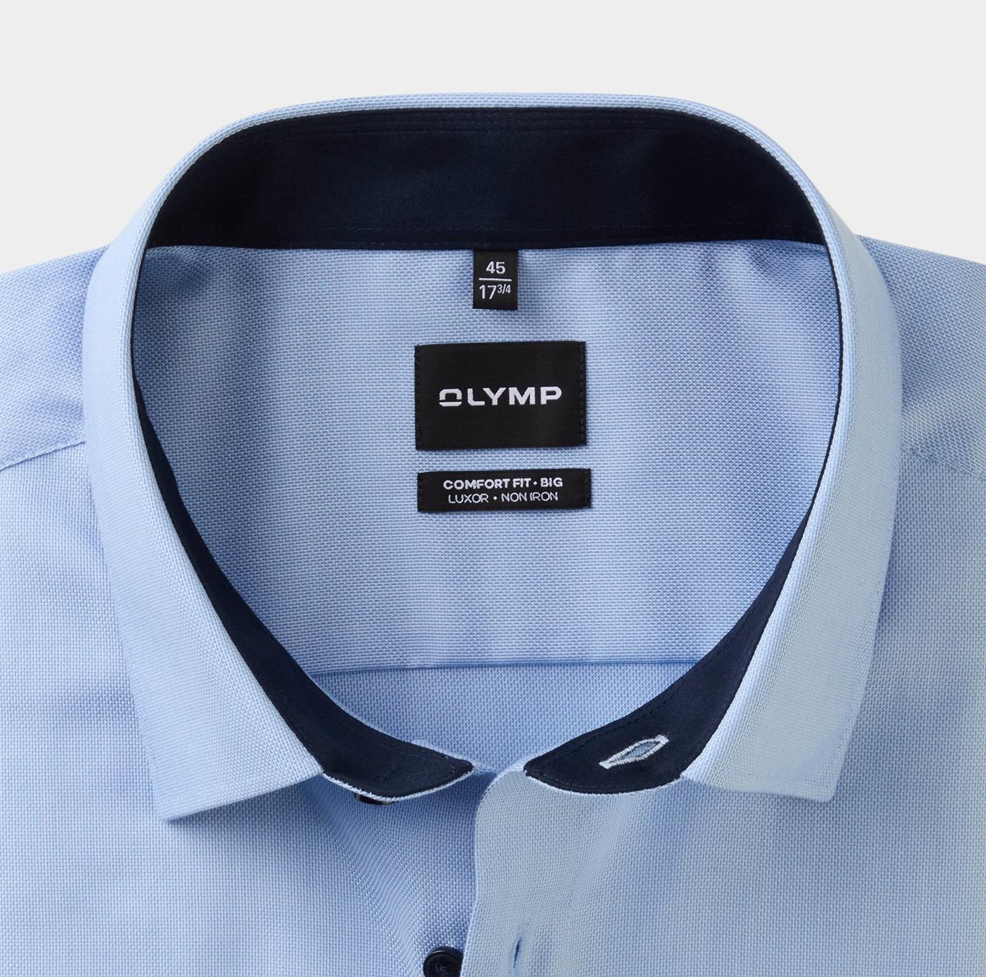 Olymp Business hemd lange mouw Blauw Big&Tall 141364/10
