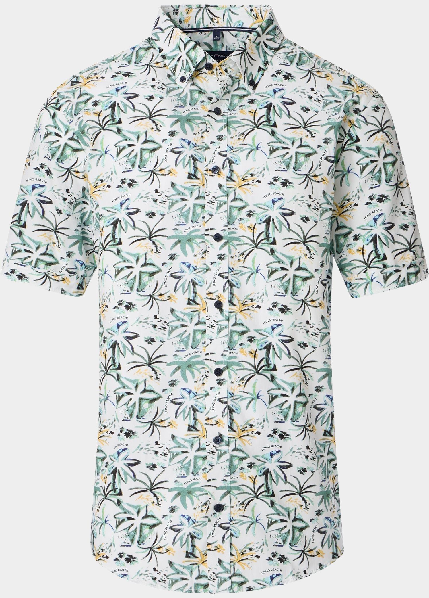 Casamoda overhemd korte mouw heren Blauw B.D. Casual Fit 1/2Arm 954457300/150