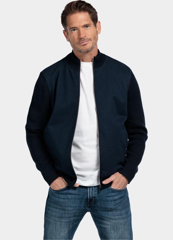 Baileys Vest Blauw Cardigan Zip  front soft flan 522093/60