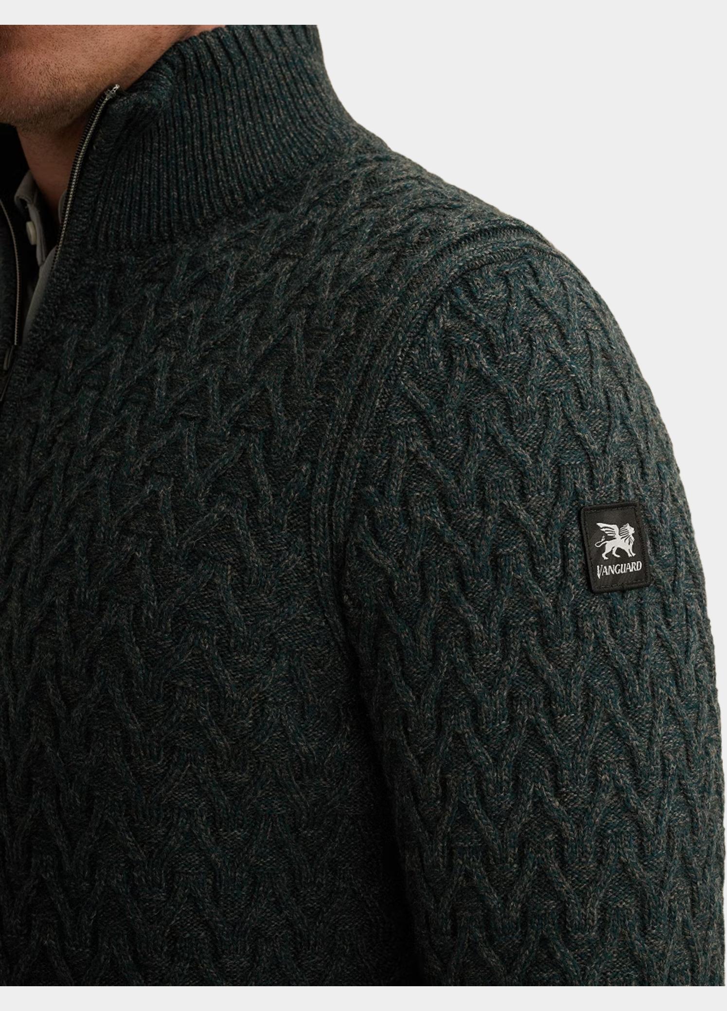 Vanguard Half Zip Groen Half zip collar wool blend VKW2609336/6520