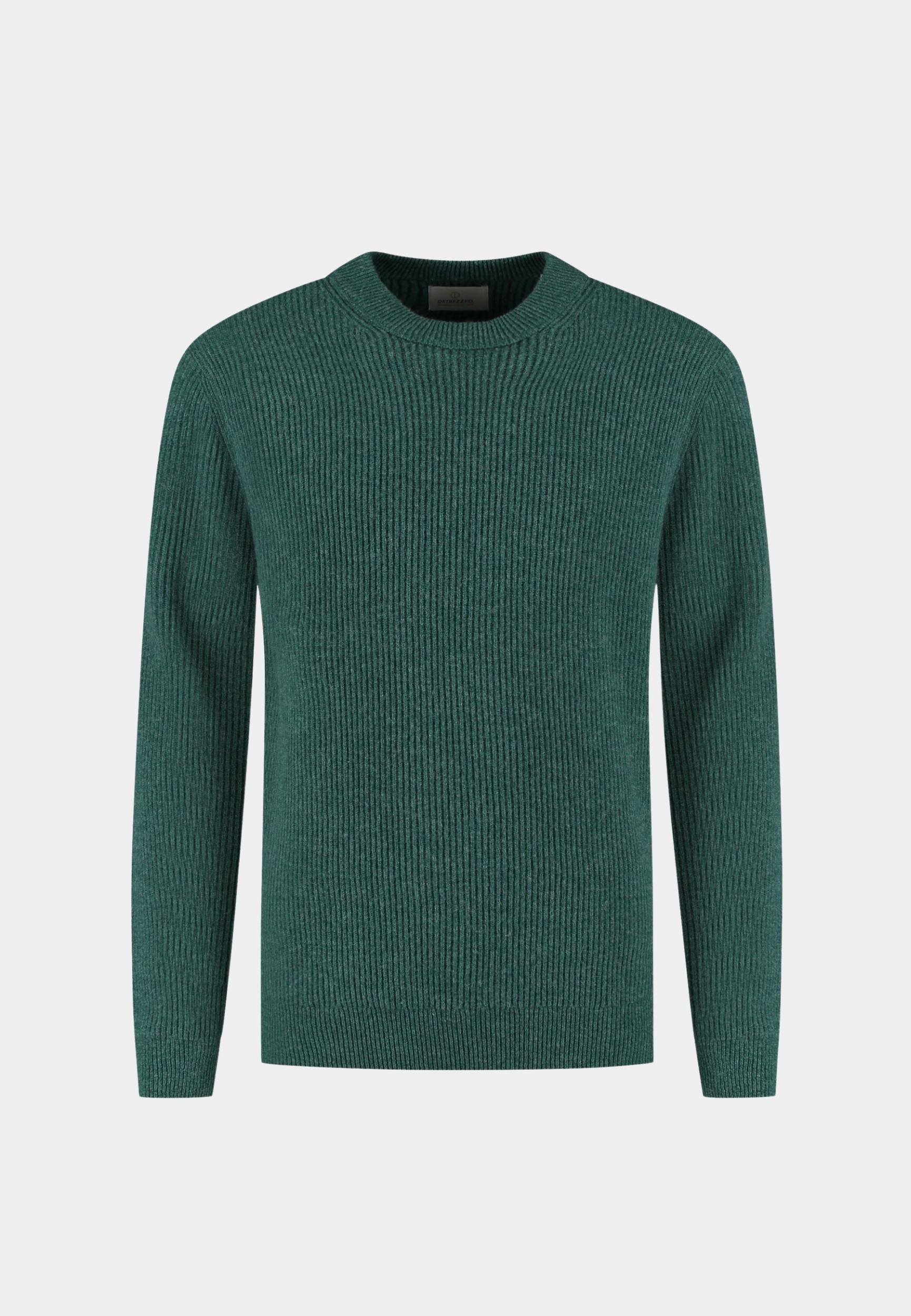 Dstrezzed Pullover Groen DS_Stef rib Crewneck 405951/563