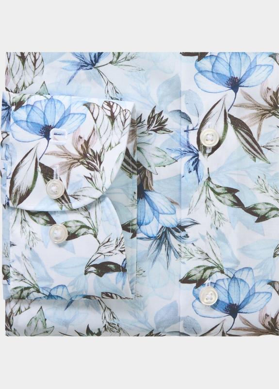 Olymp Business hemd lange mouw Blauw 123414-Hemden 123414/11