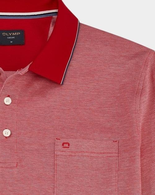 Olymp Polo korte mouw Rood Polo PiquÃ© Bicolor 540752/35