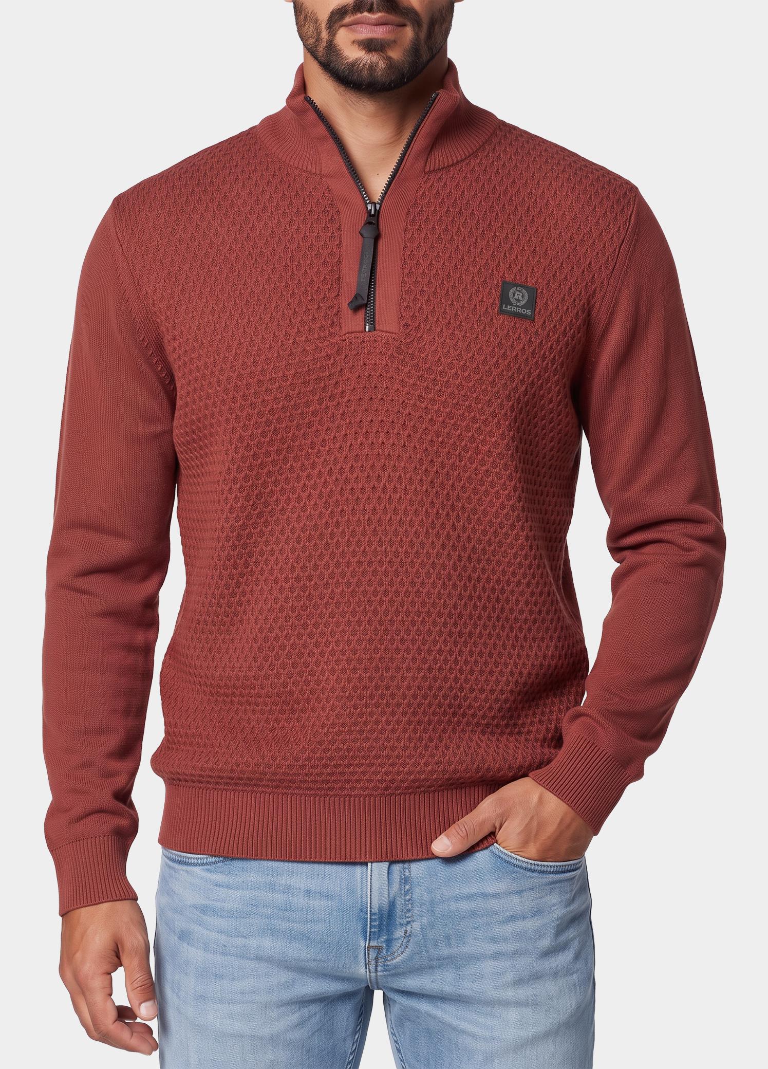 Lerros Polo lange mouwen heren Rood  26O5467/357