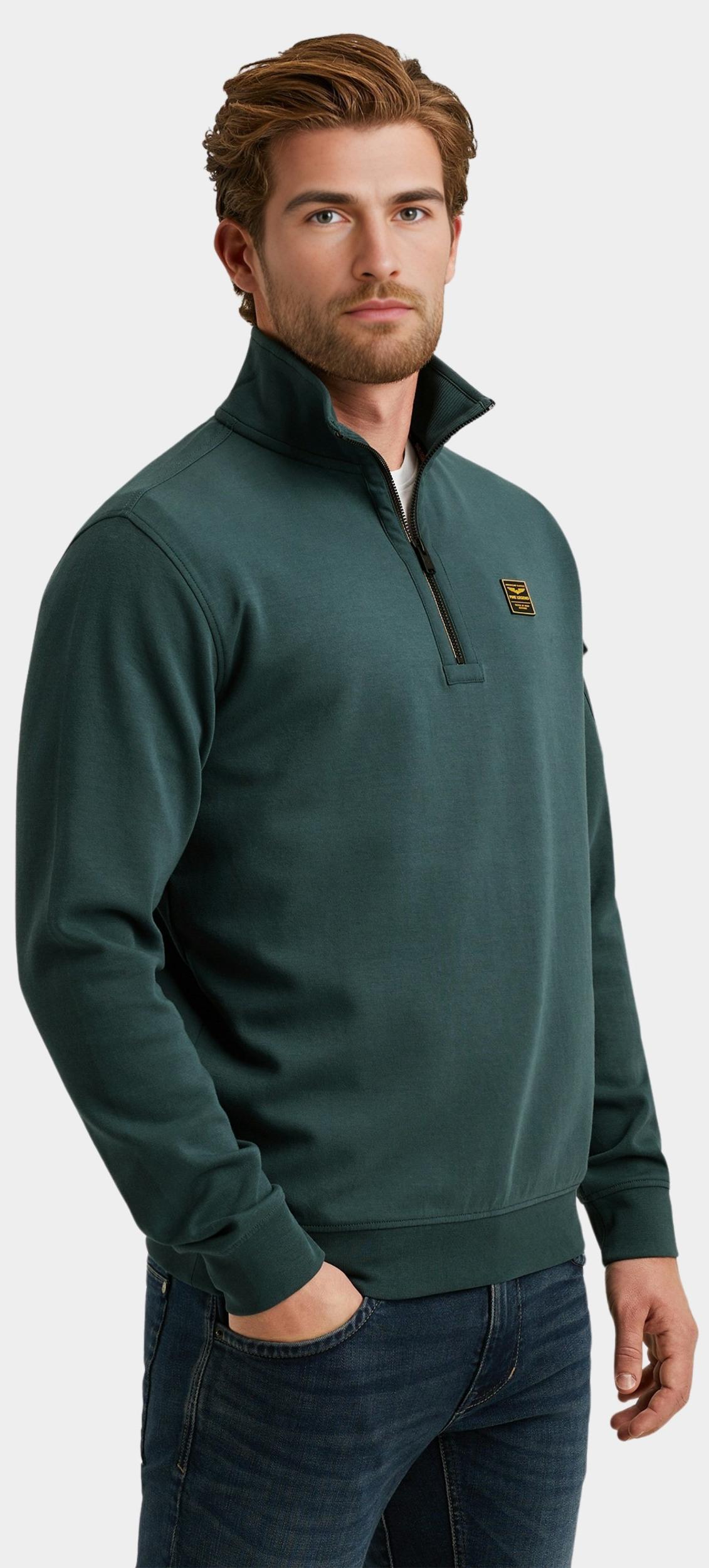 PME Legend Half Zip Groen Half zip collar interlock jer PSW2508423/5125