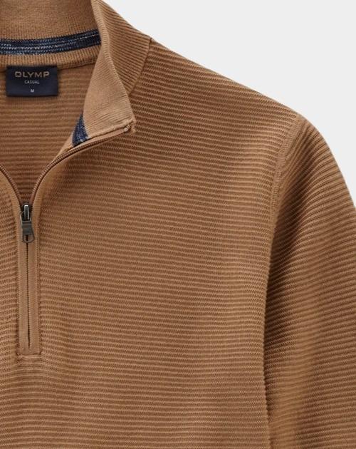 Olymp Half Zip Bruin Troyer Strick 530465/24