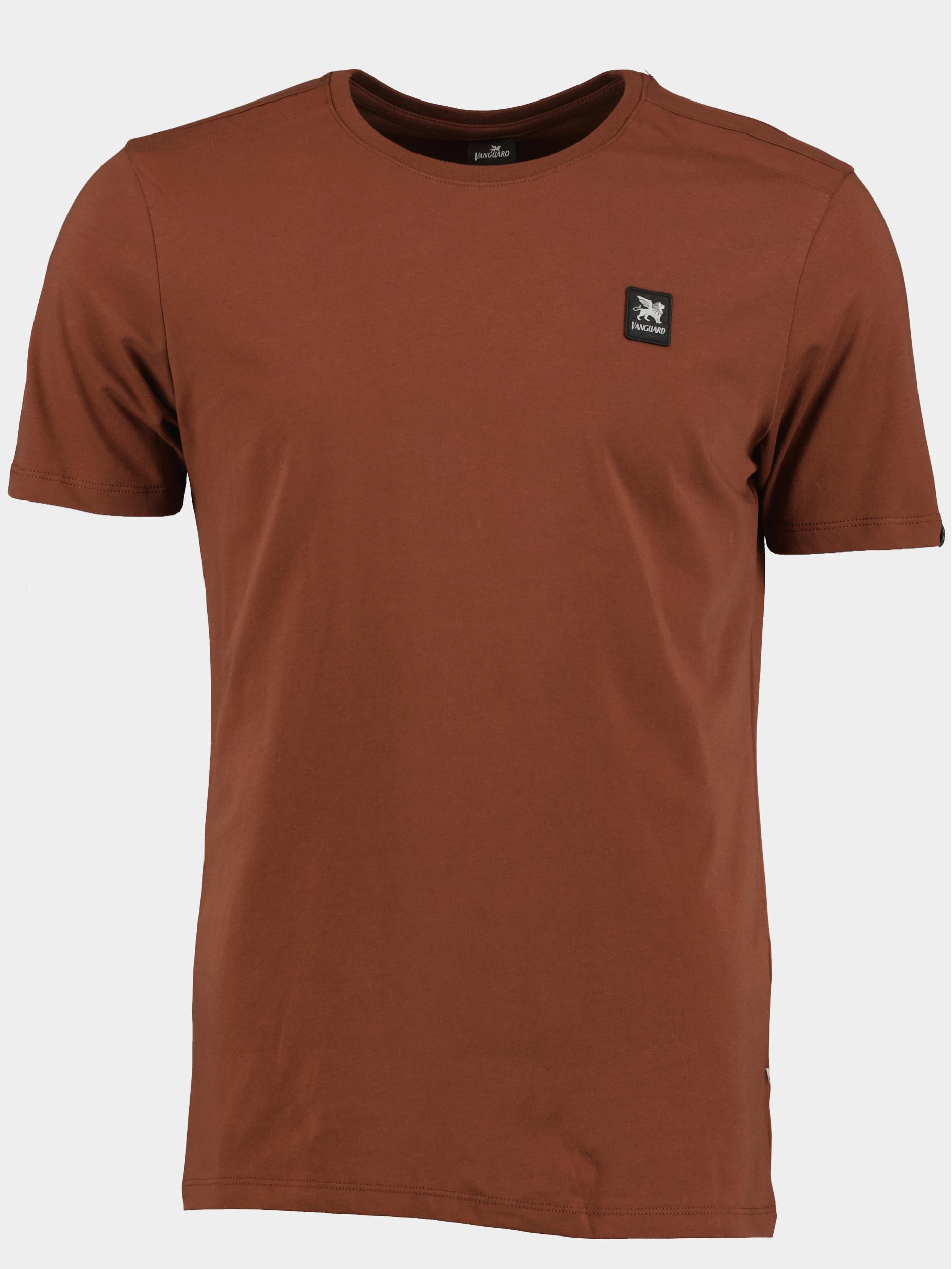 Vanguard T-shirt korte mouw Bruin Short sleeve r-neck cotton el VTSS2309568/8250