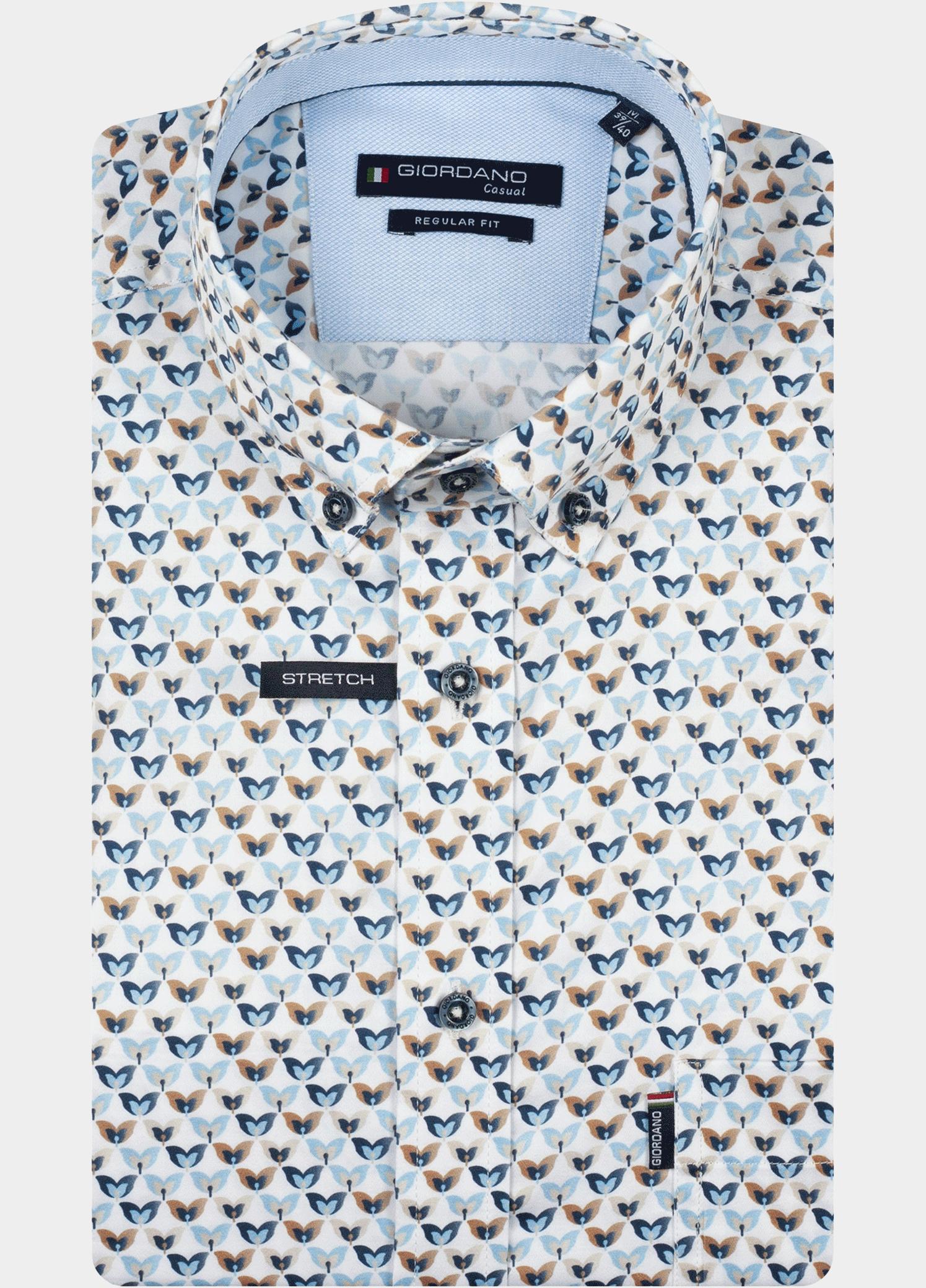 Giordano Overhemd heren Blauw Ivy Long Sleeve Button Down S 617036/60