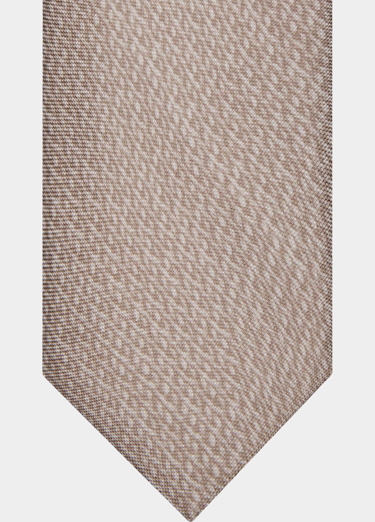Profuomo Stropdas Beige TIE SILK PRINT BEIGE PPWA30023/D