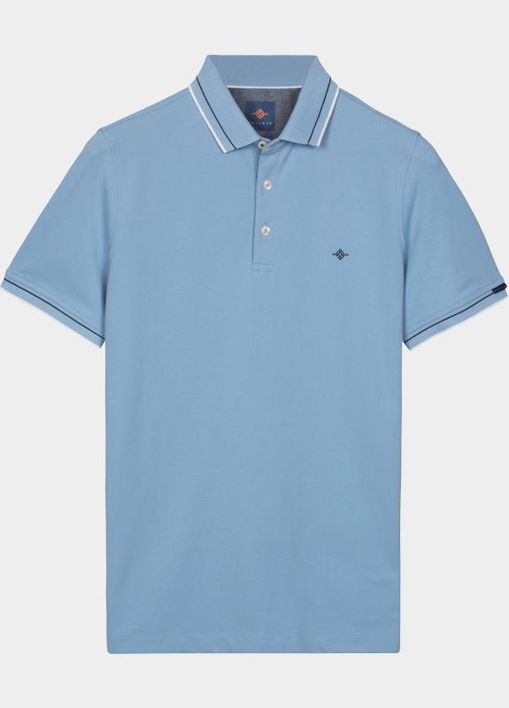 Baileys Polo heren Blauw Poloshirt 2-tone Solid 615215/62