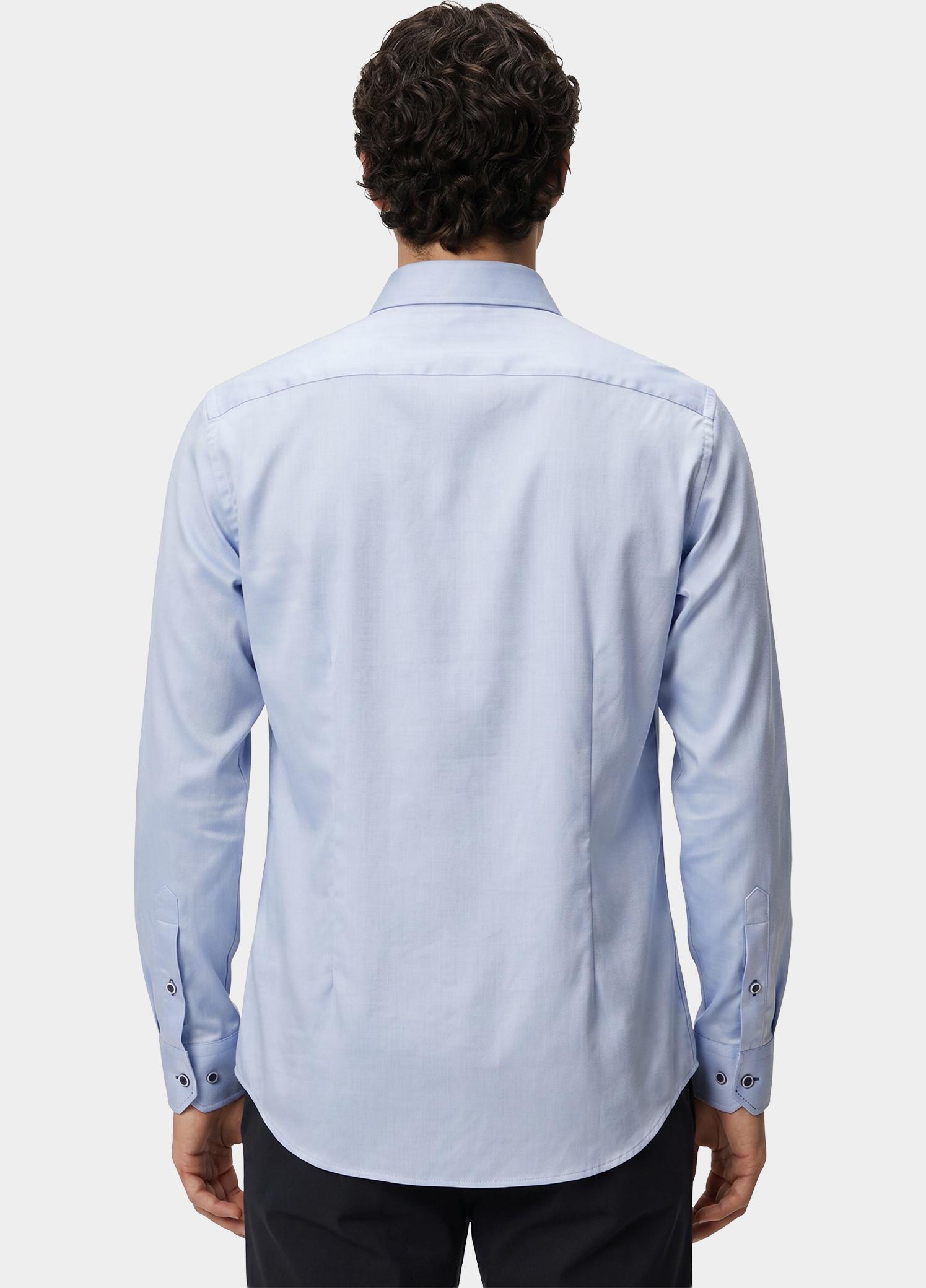 R2 Amsterdam Casual hemd lange mouw Blauw Widespread NOS.TWILL.002/000018