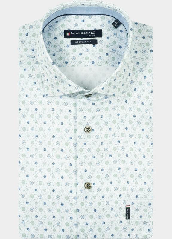Giordano Overhemd heren Groen Ascona Long Sleeve Semi Cutaw 617022/70