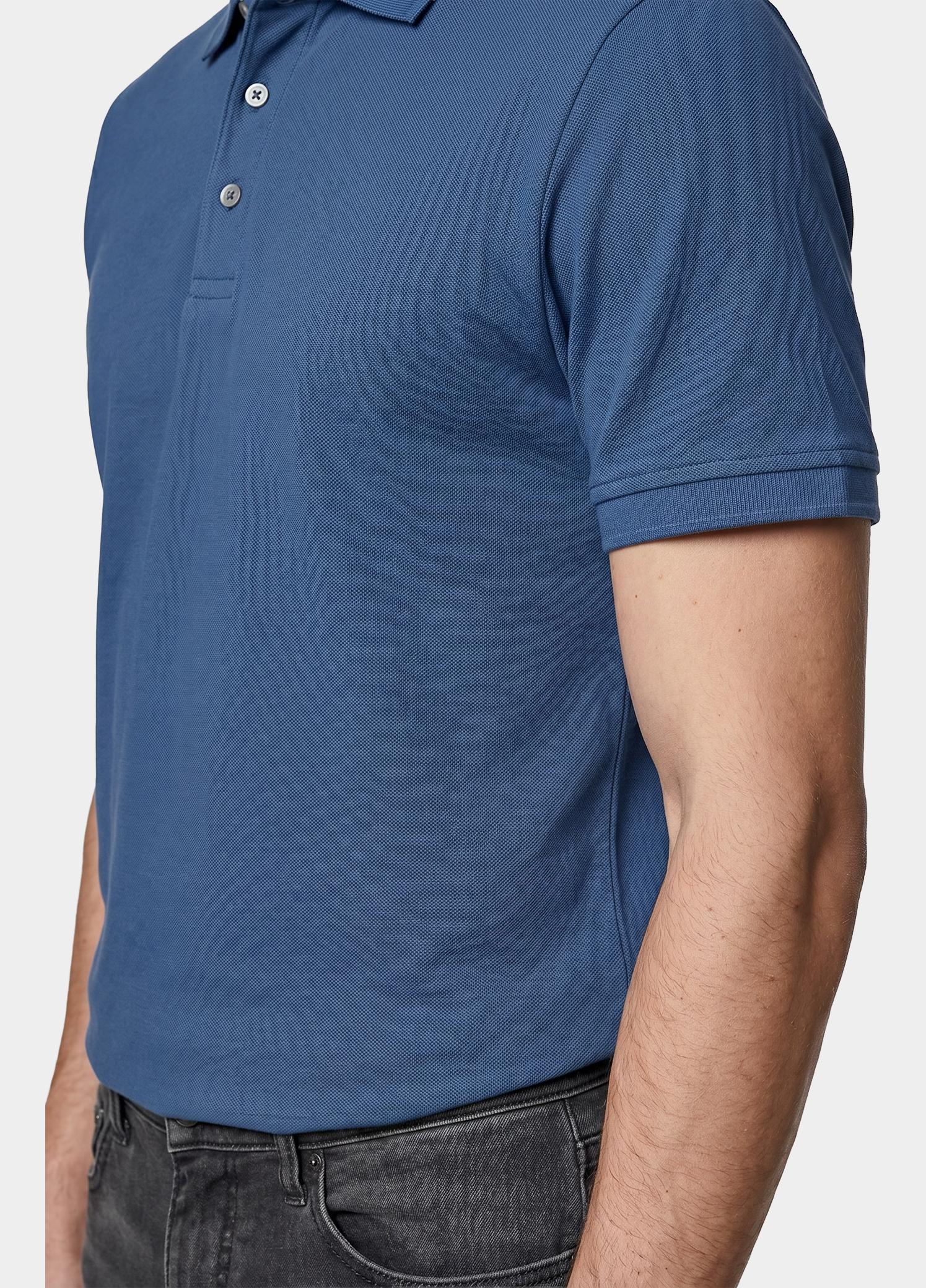 Born With Appetite Polo heren Blauw Arto Polo BWA25108AR22/268 jeans blue