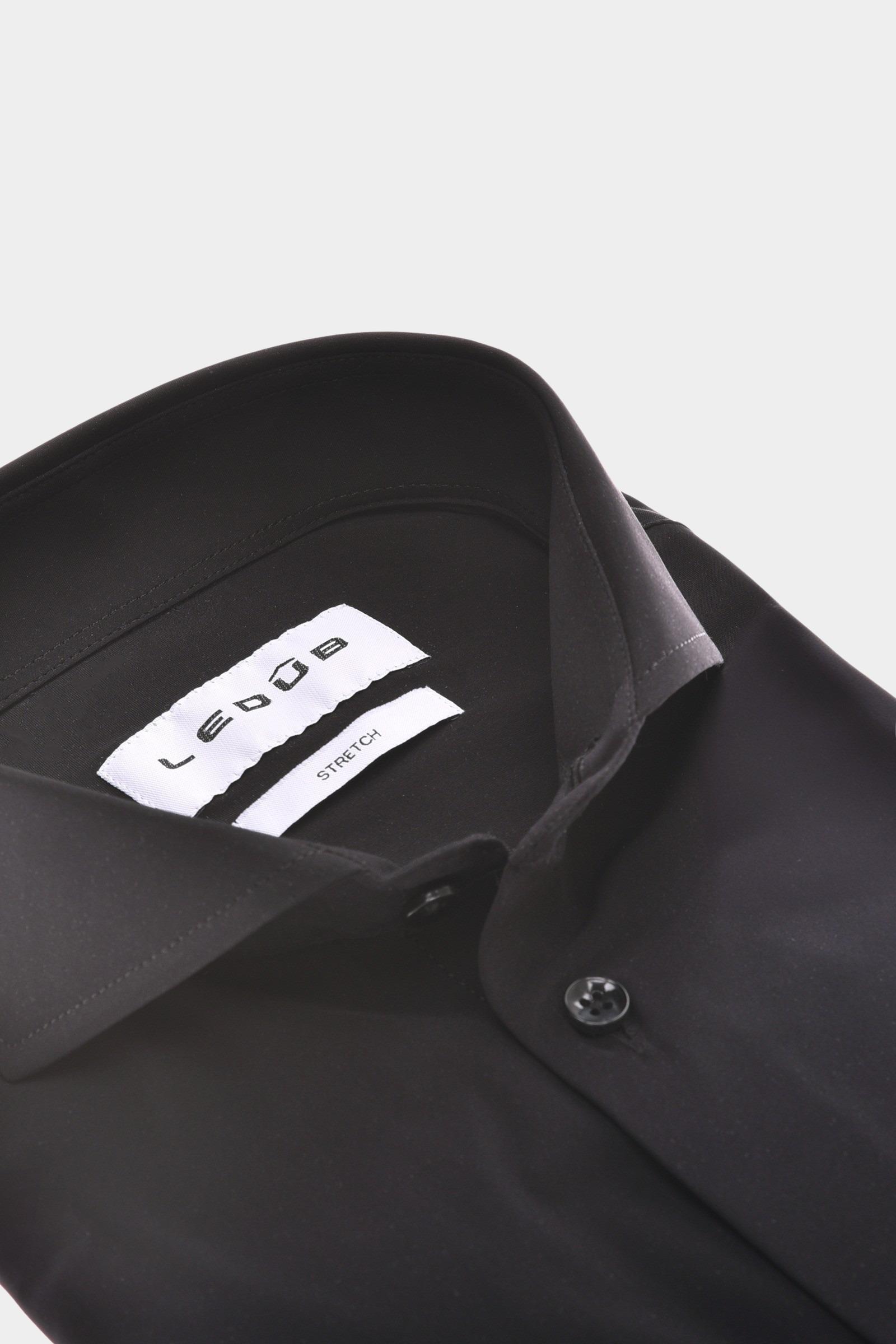 Ledub Business hemd lange mouw Zwart SF5 0143220/290-000-000