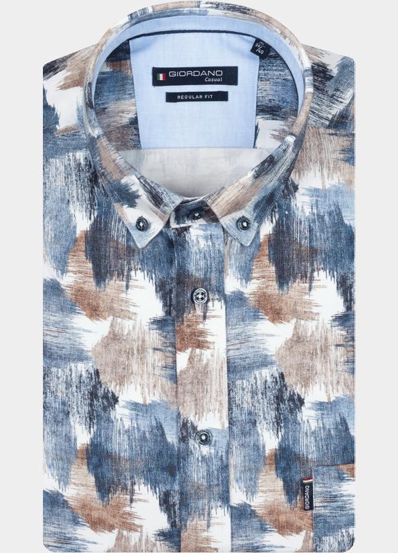Giordano Overhemd heren Blauw Ivy Long Sleeve Button Down S 617055/60
