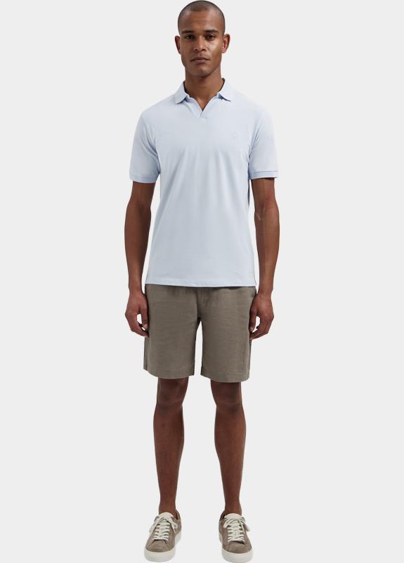 Dstrezzed Polo korte mouw Blauw Bowie V-Neck Polo 240022/646