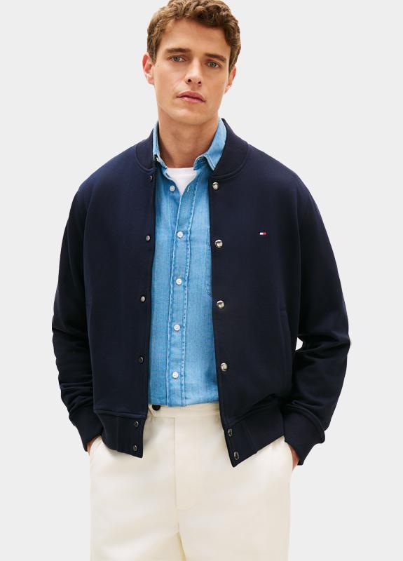 Tommy Hilfiger Zomerjas heren Blauw Essential Terry Bomber MW0MW42470/DW5