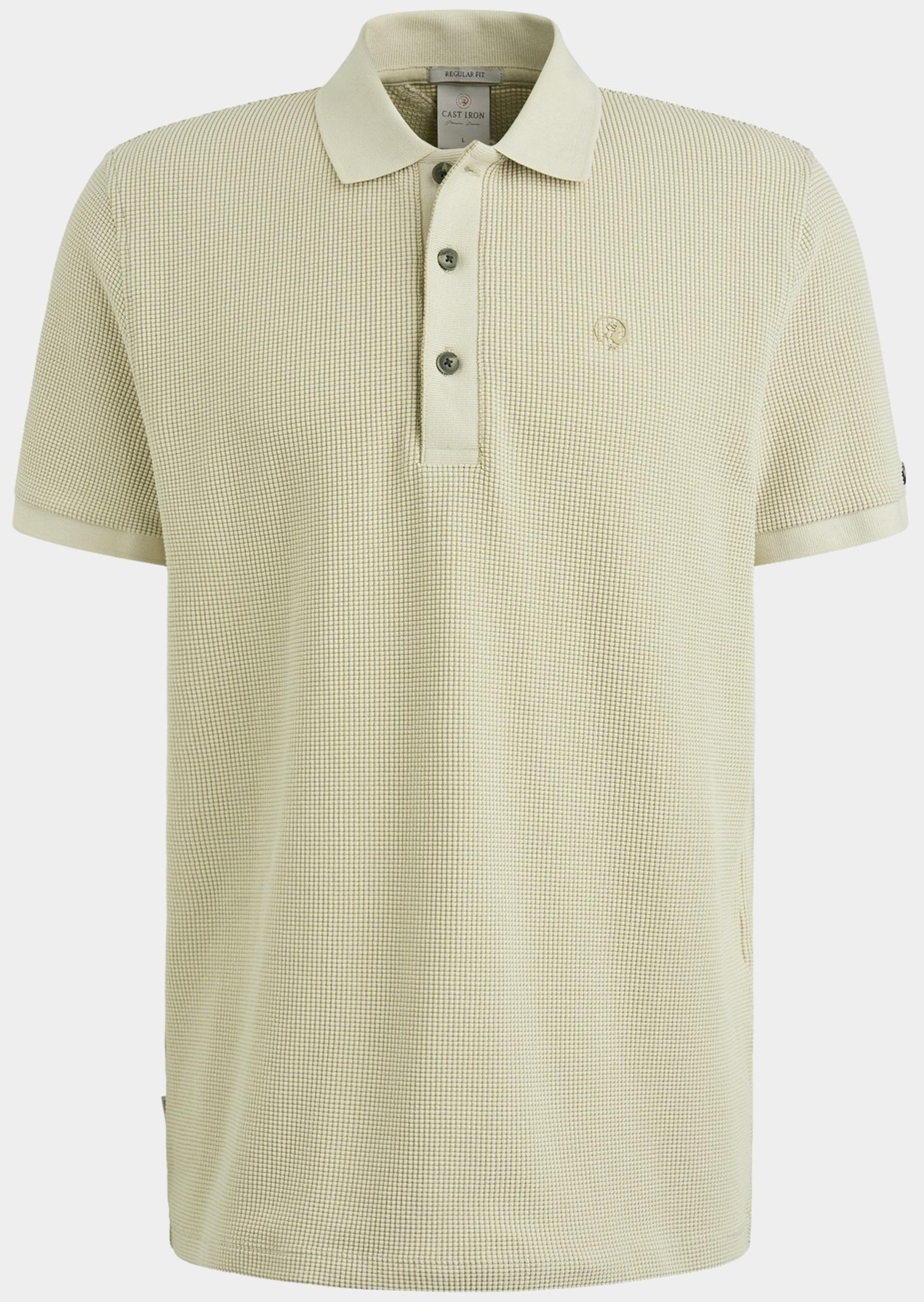 Cast Iron Polo korte mouw Beige Short sleeve r-neck two tone CPSS2504889/7014
