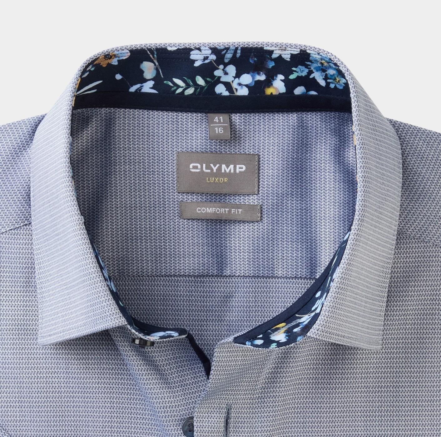 Olymp Business hemd korte mouw Blauw Luxor 100672/18