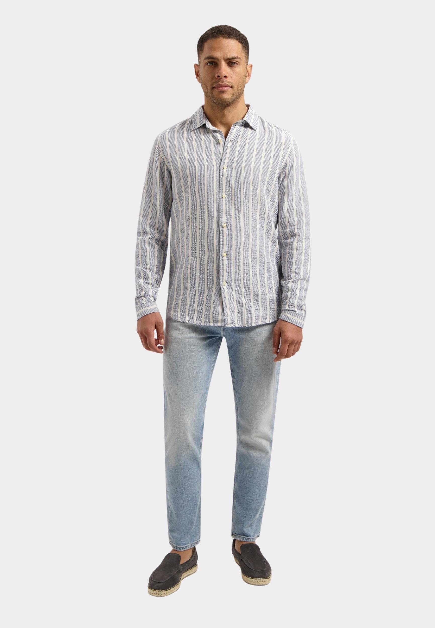 Dstrezzed Casual hemd lange mouw Blauw DS_Dore Shirt 303946/646