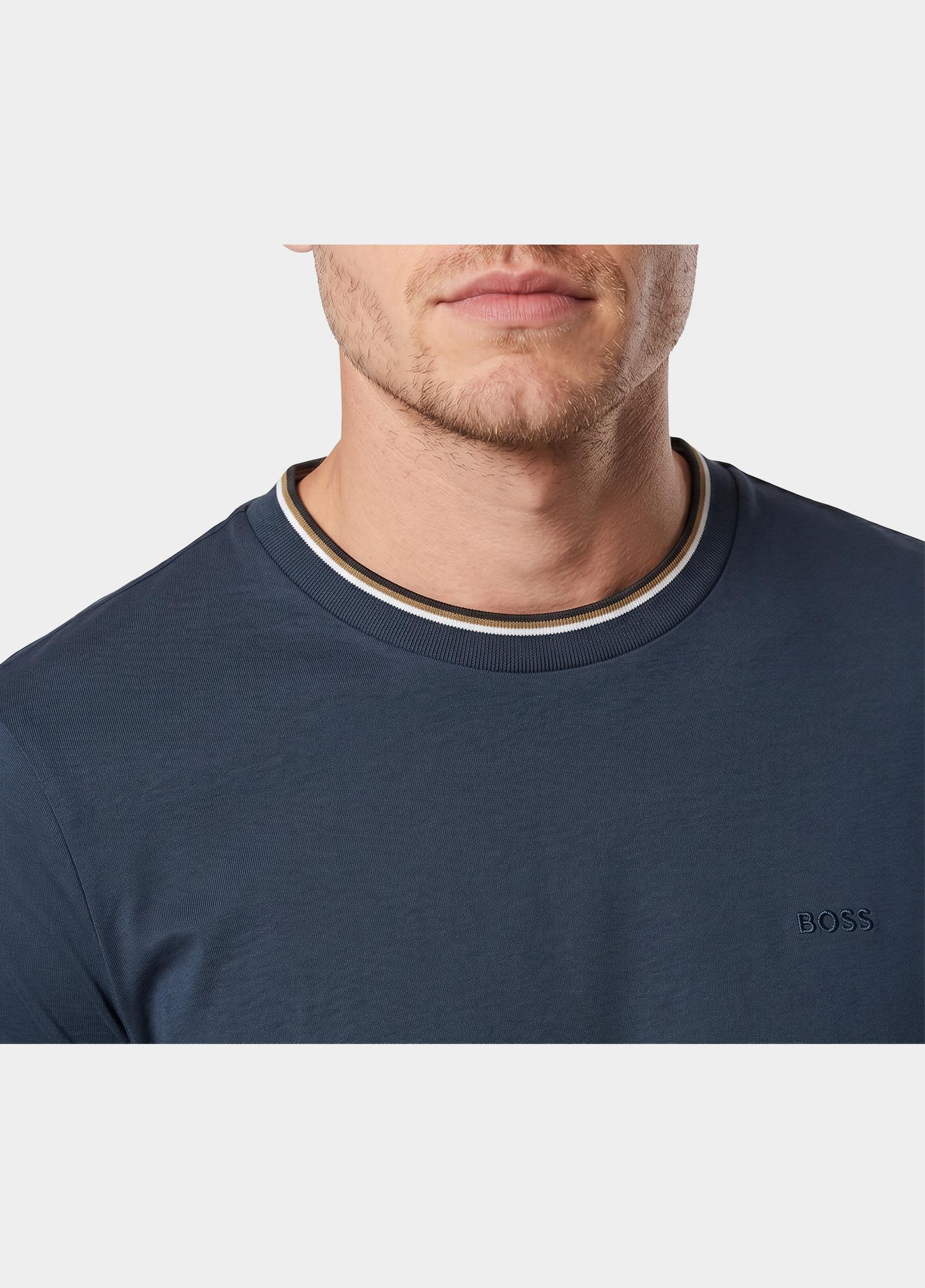 BOSS Black T-shirt heren Blauw Thompson 01 10241525 01 50468347/468
