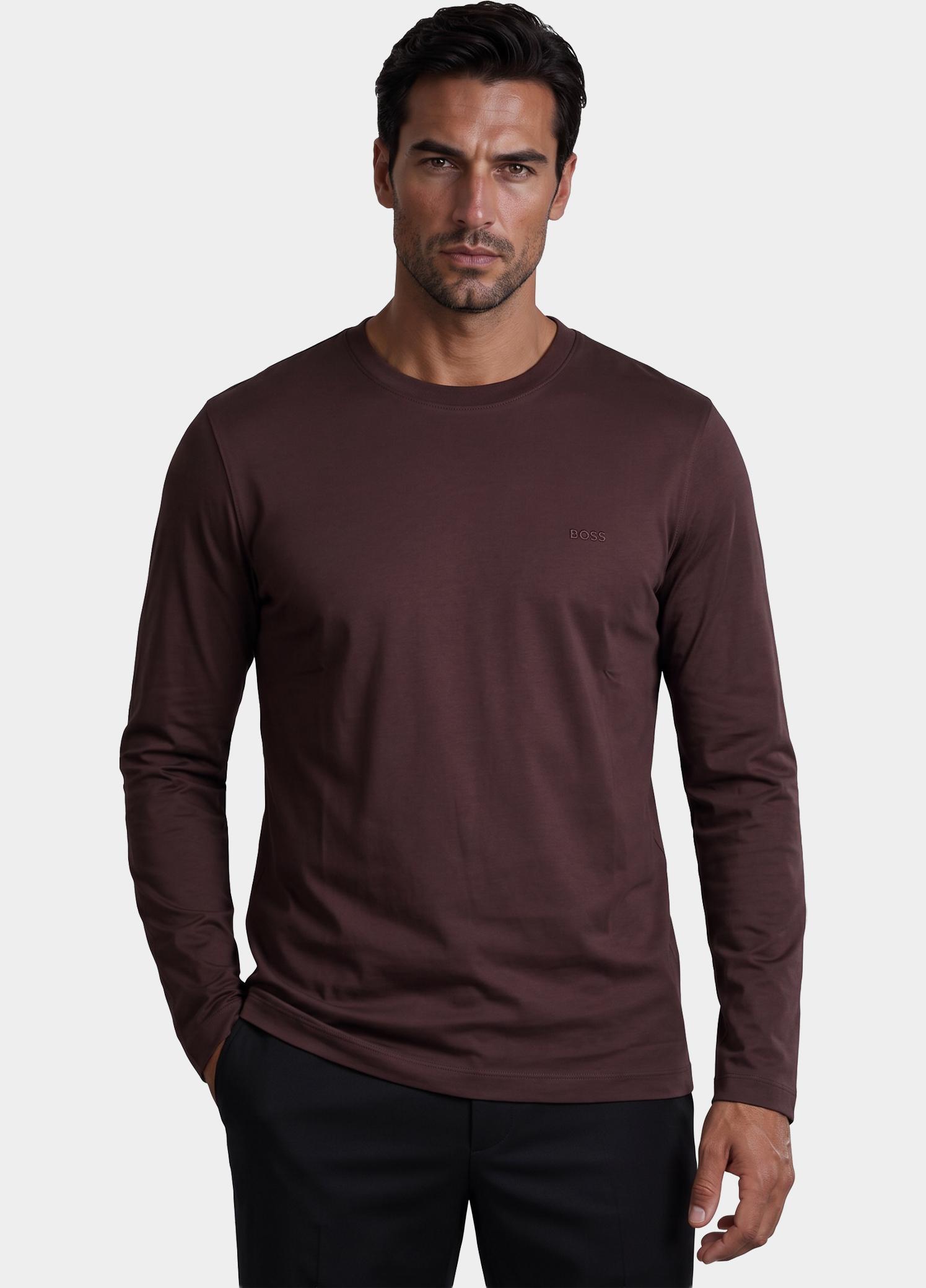 BOSS Black longsleeve heren Bruin H-Talley 01 10281524 01 50567762/209
