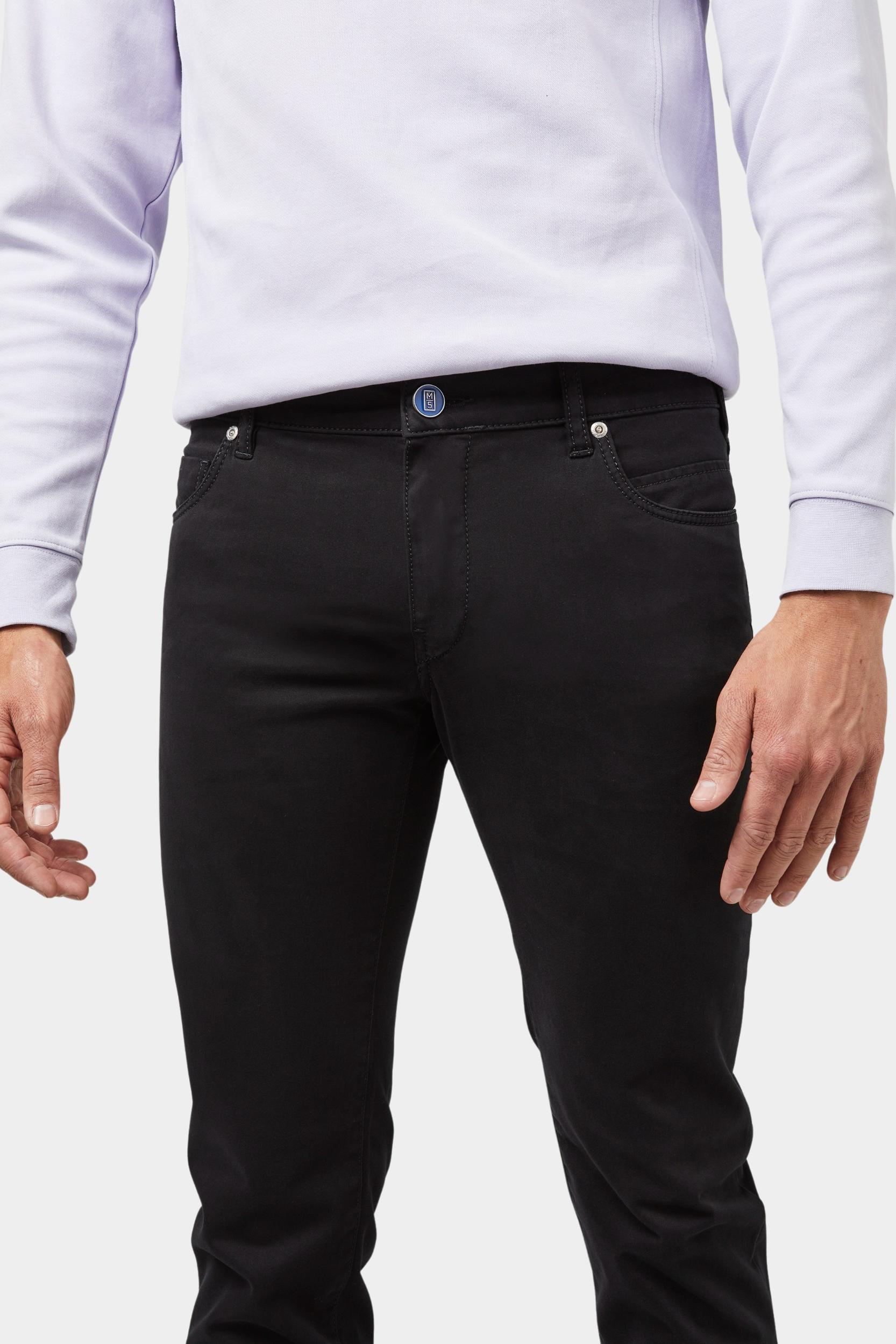 Meyer Katoenen Broek Zwart M|5 SLIM Art.9-6106 3619610600/09