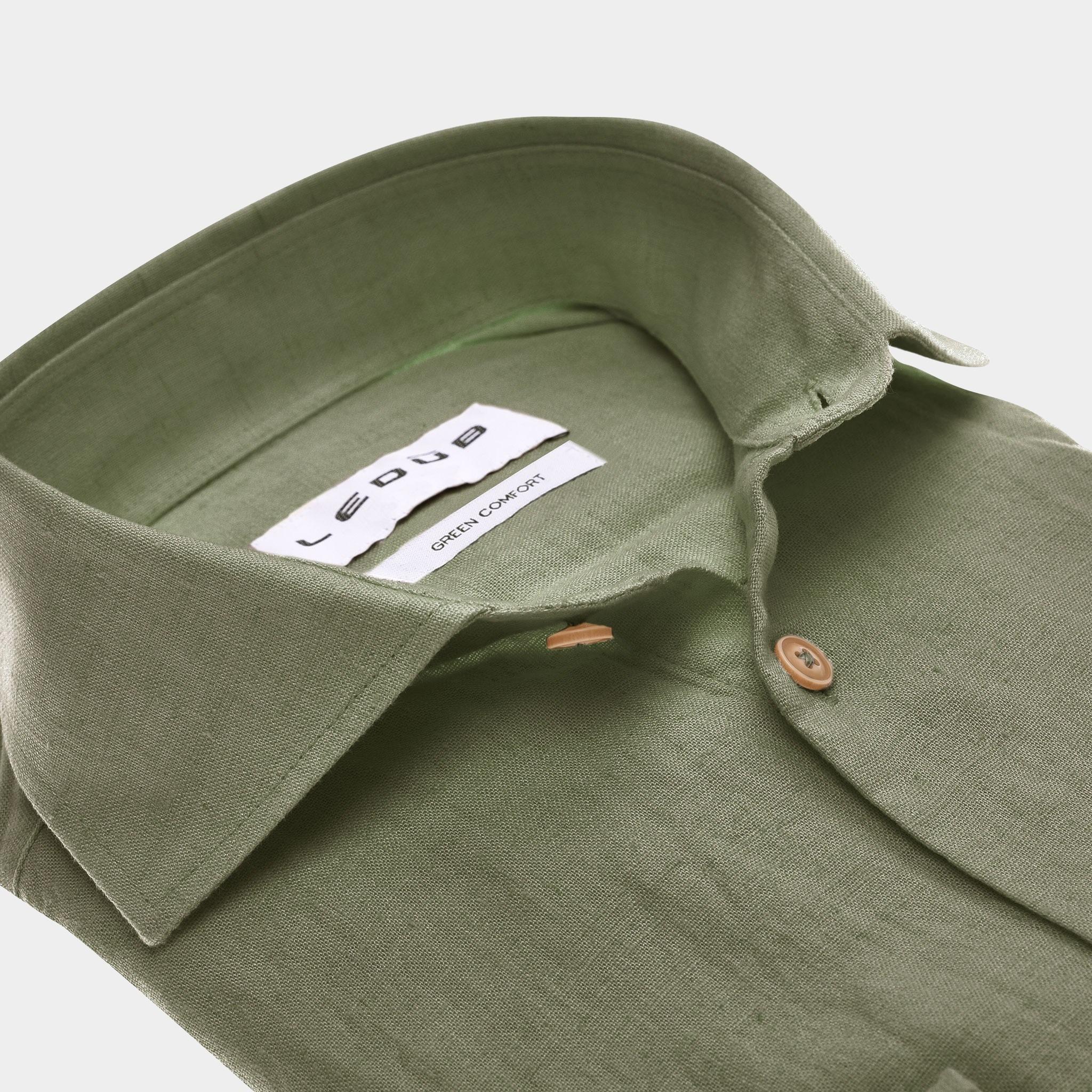 Ledub Business hemd lange mouw Groen  0142918/550-000-000