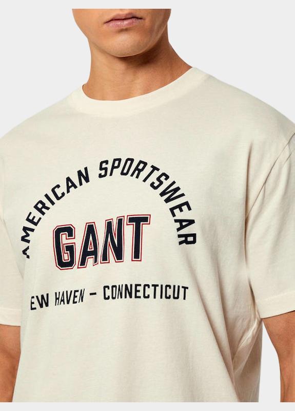 Gant T-shirt heren Beige Printed Graphic T-Shirt 2003364/130