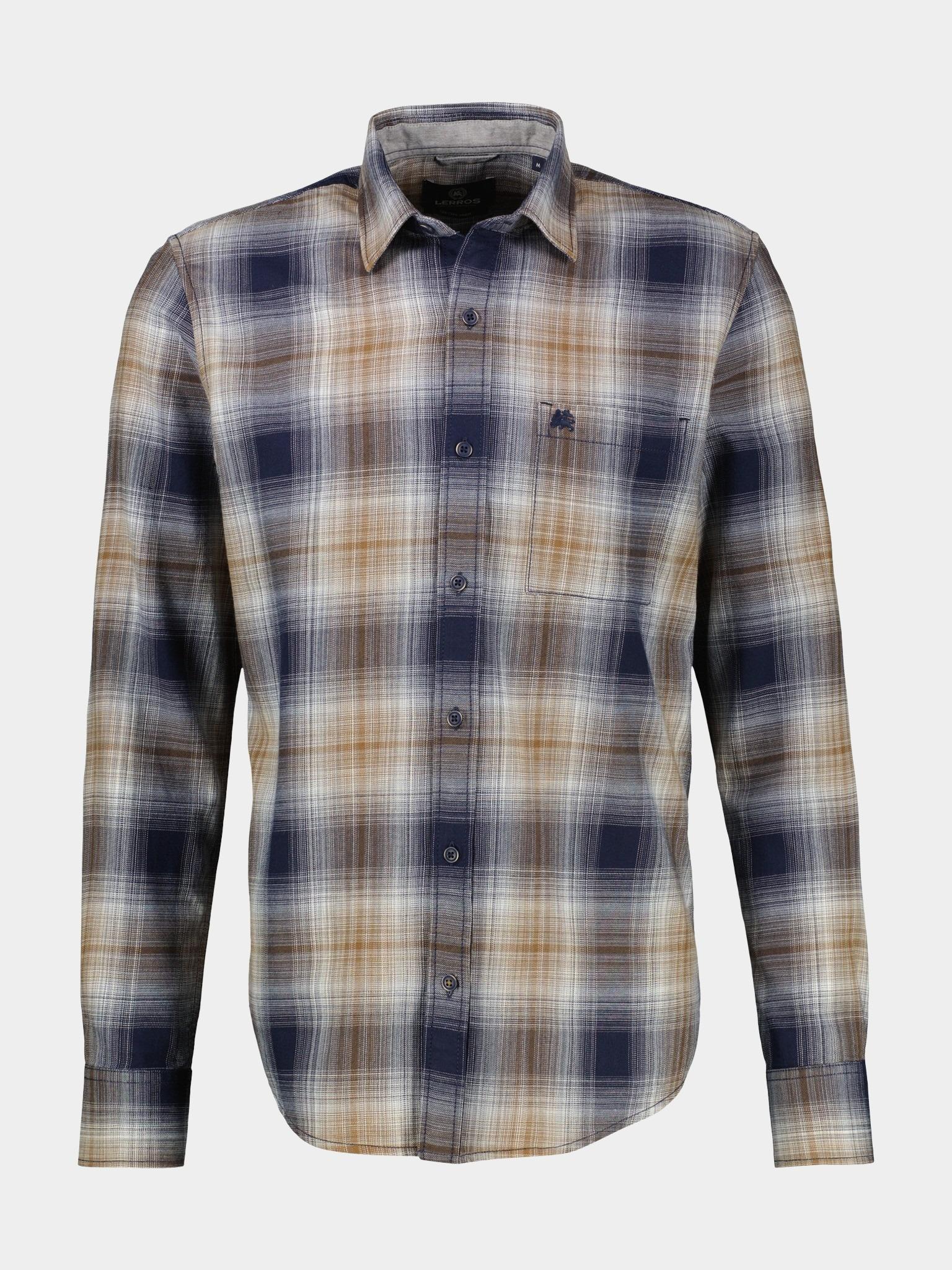 Lerros Casual hemd lange mouw Blauw  2591067/485