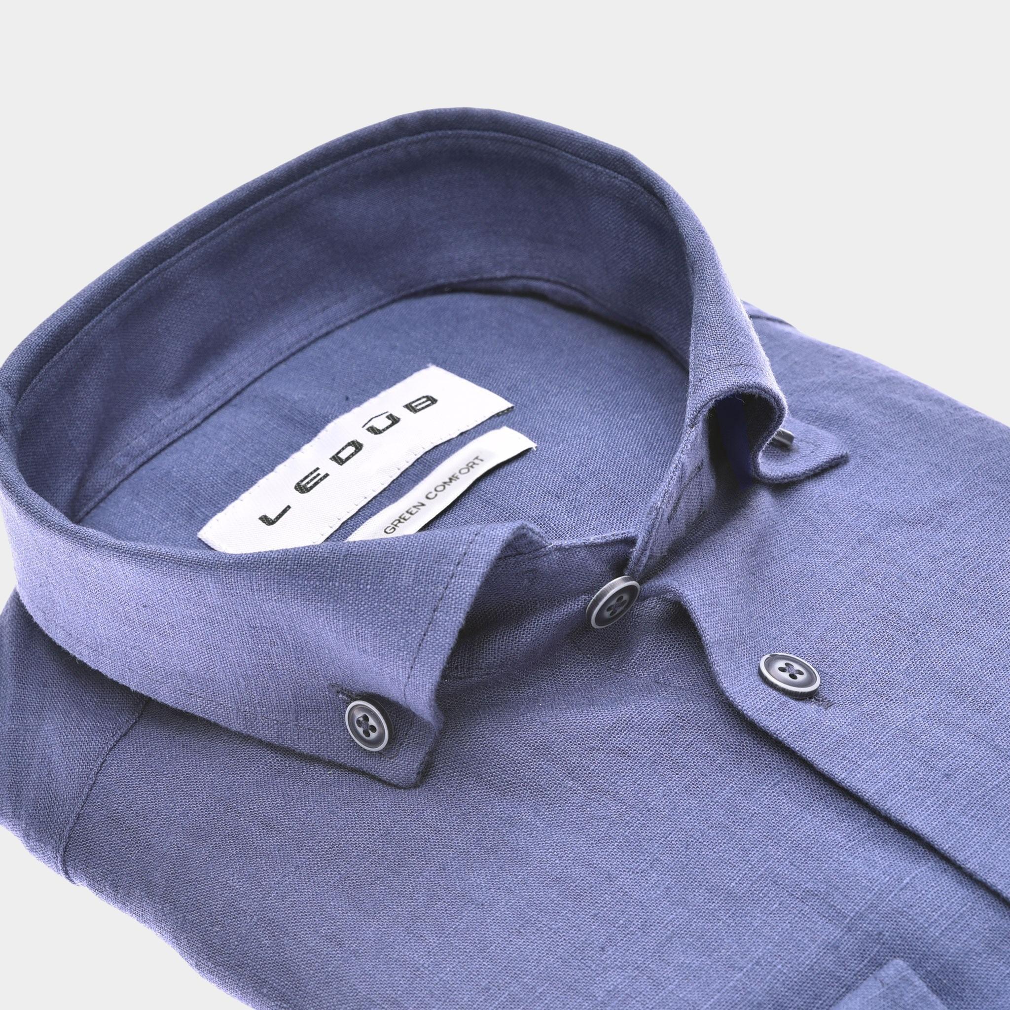 Ledub Business hemd lange mouw Blauw  0142919/150-000-000