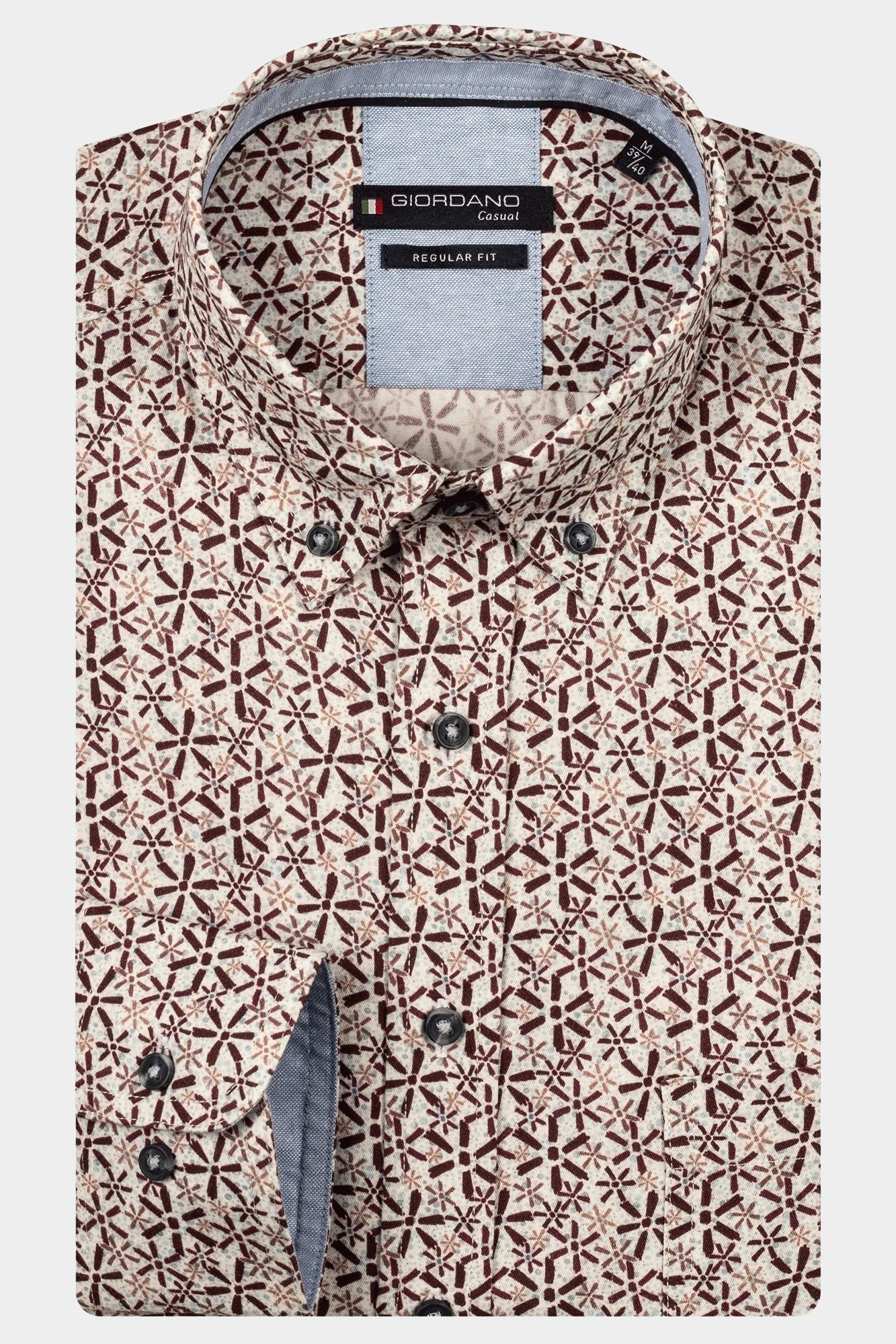 Giordano Casual hemd lange mouw Paars Ivy long sleeve button down S 527015/40